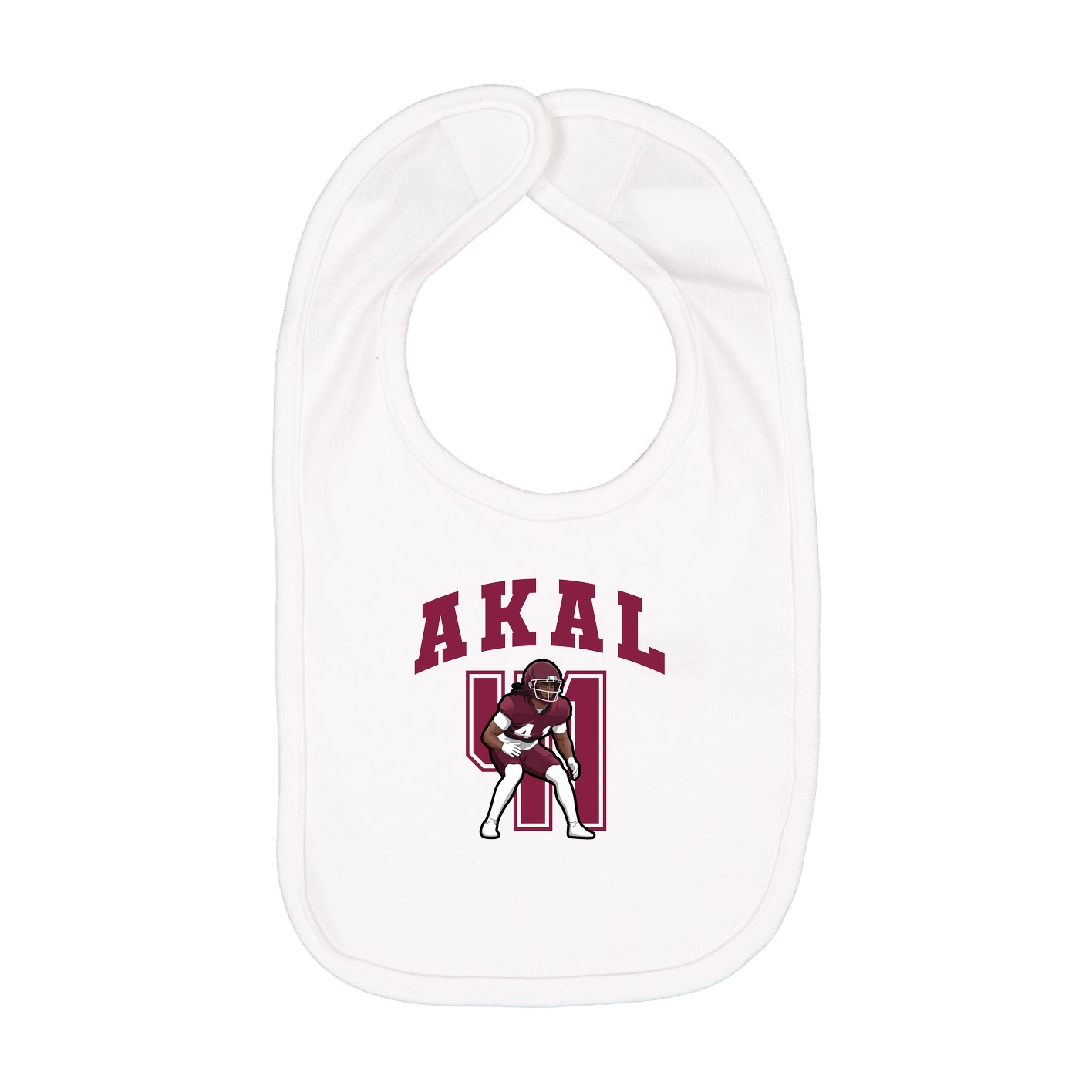 Infant Bib — Number in White