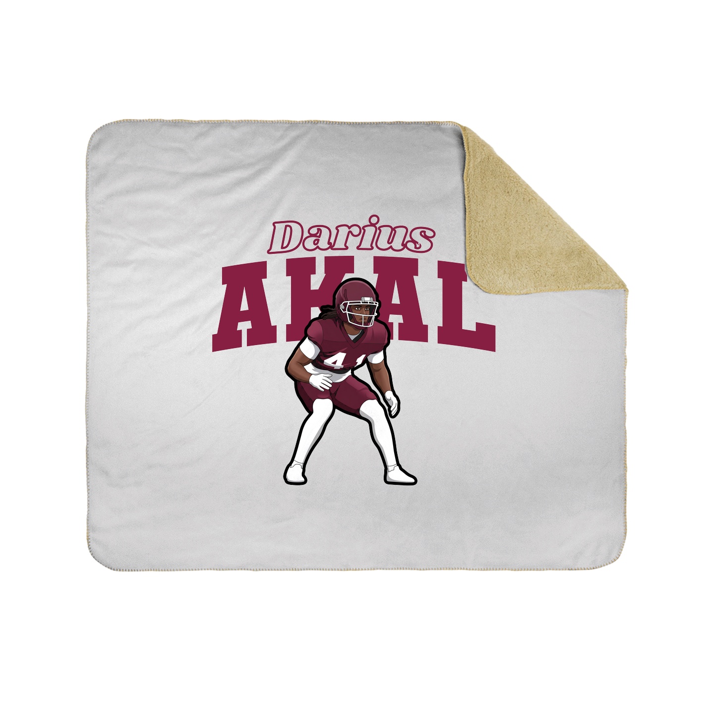 Throw Blanket — Name Arch in White