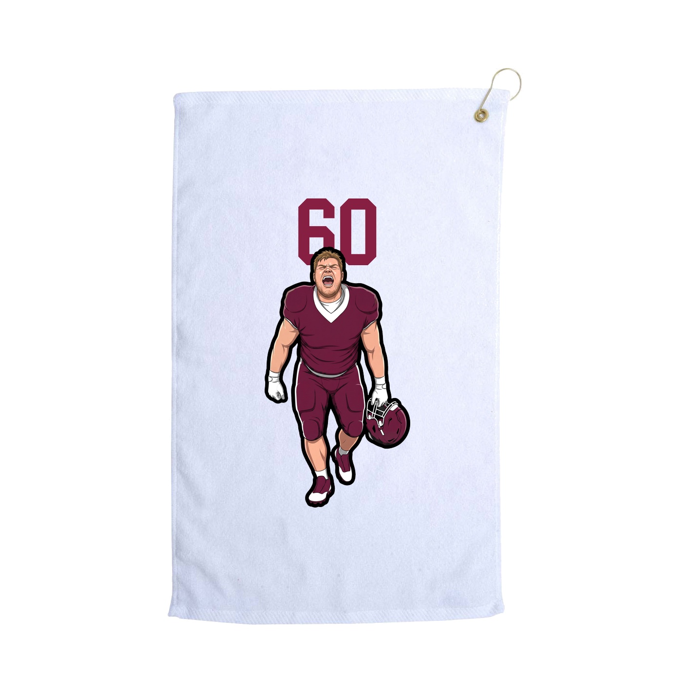 Golf Towel — Number Top in White