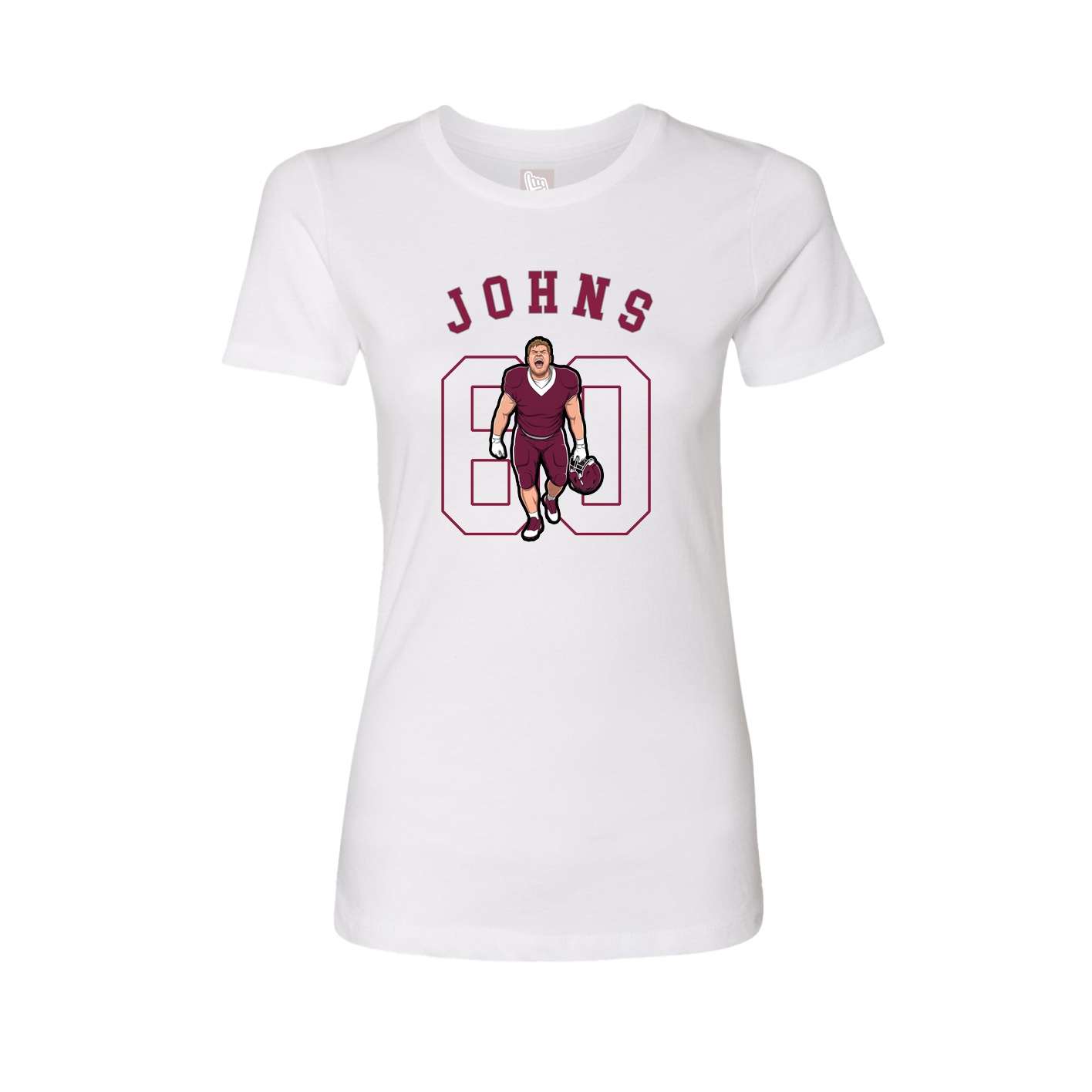 Fitted Women's Tee — Shirsey Arch in White