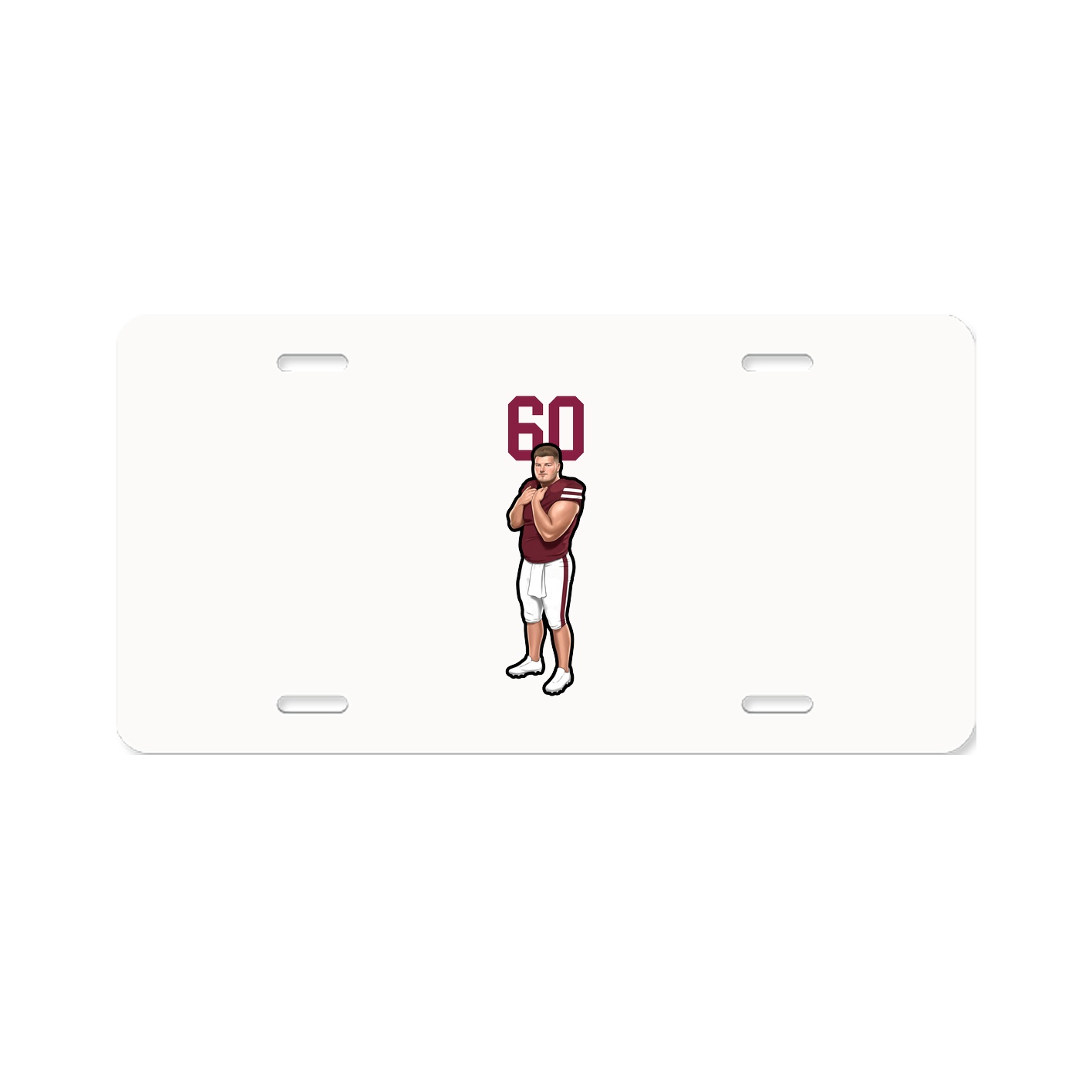 License Plate — Number Top in Classic
