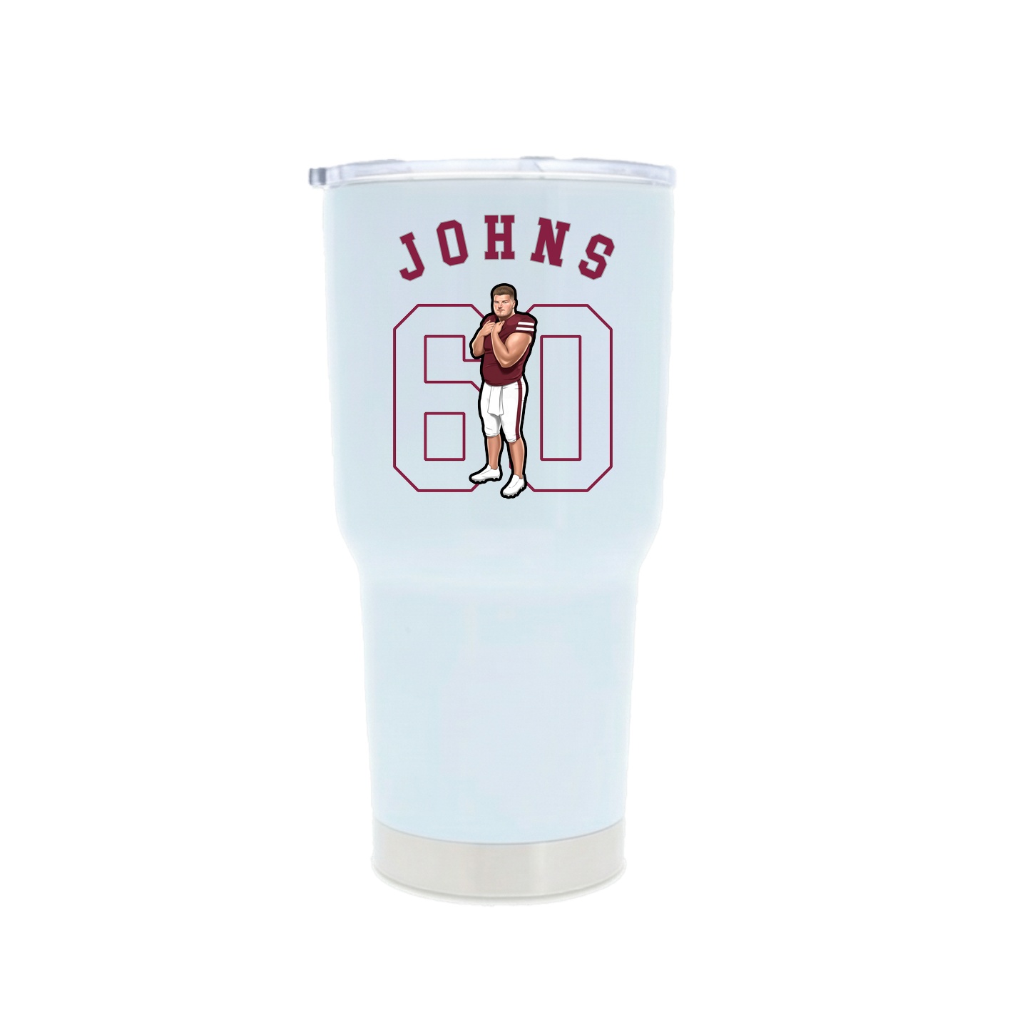 30oz Stainless Steel Tumbler — Shirsey Arch in White