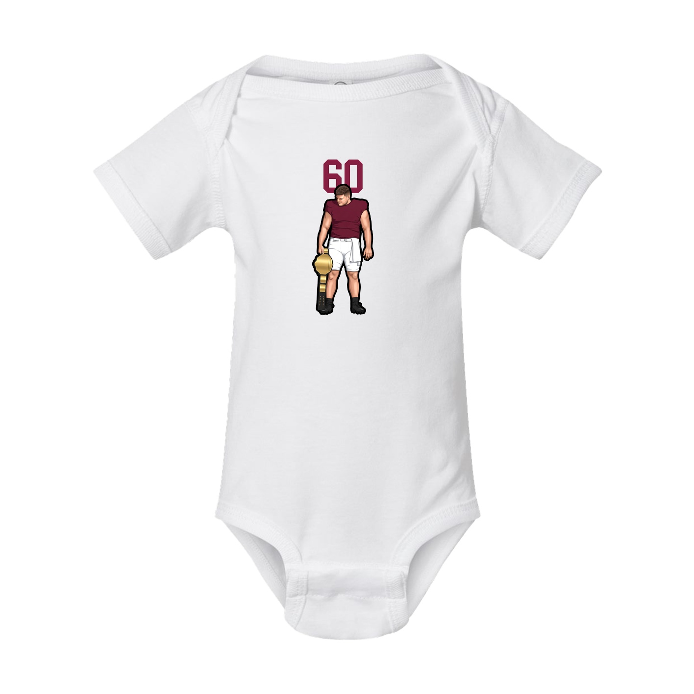 Baby Onesie — Number Top in White