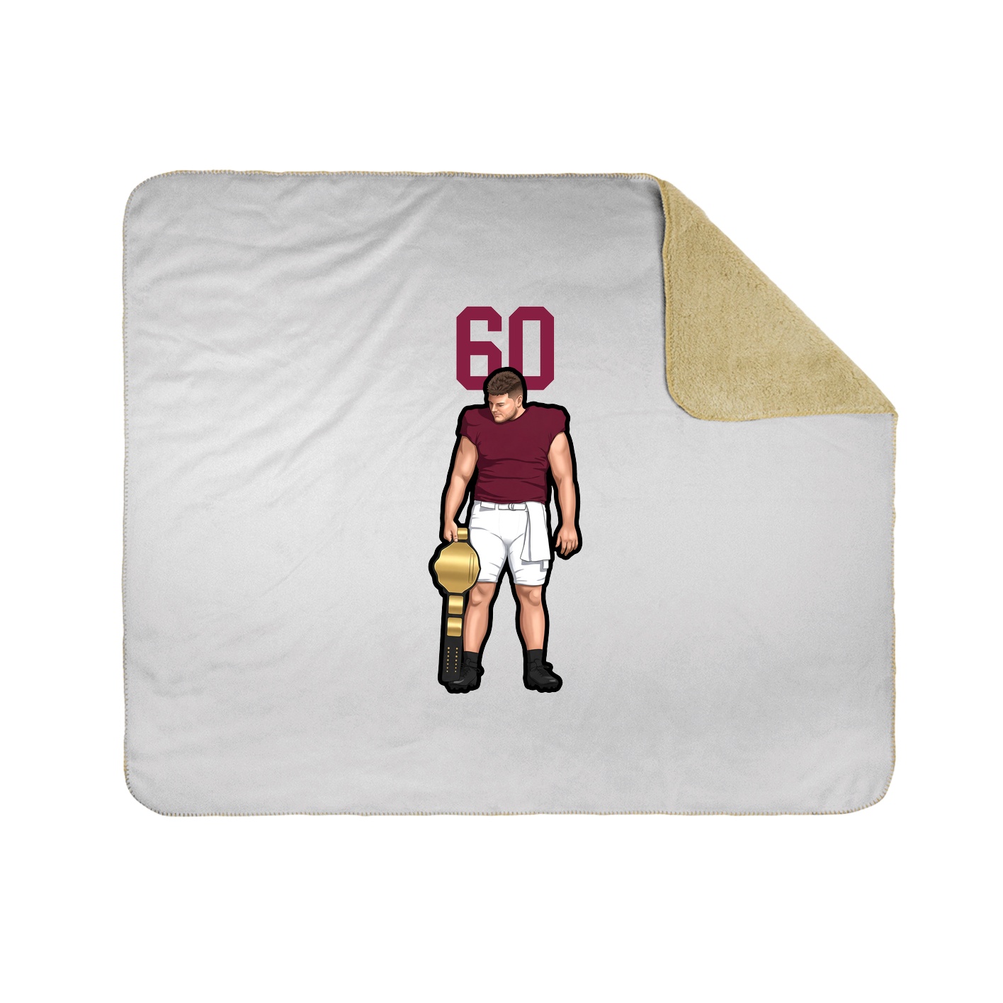 Throw Blanket — Number Top in White