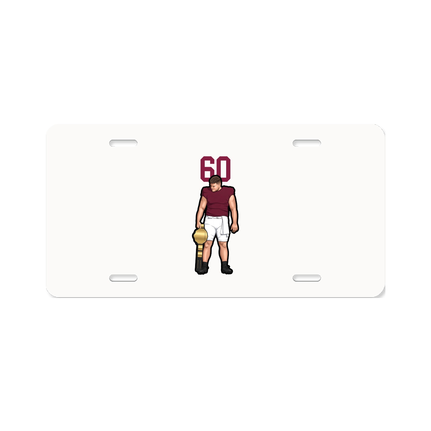 License Plate — Number Top in Classic