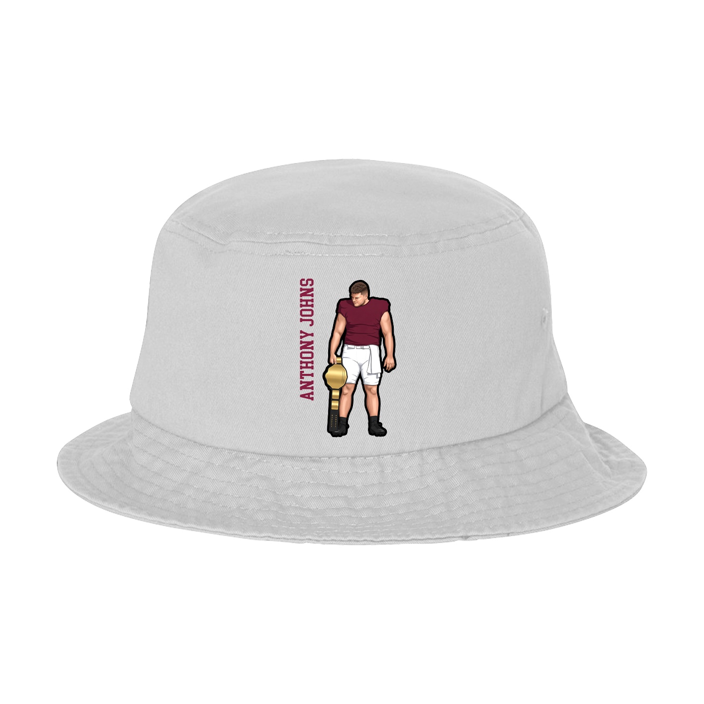 Bucket Cap — Name Vertical in White
