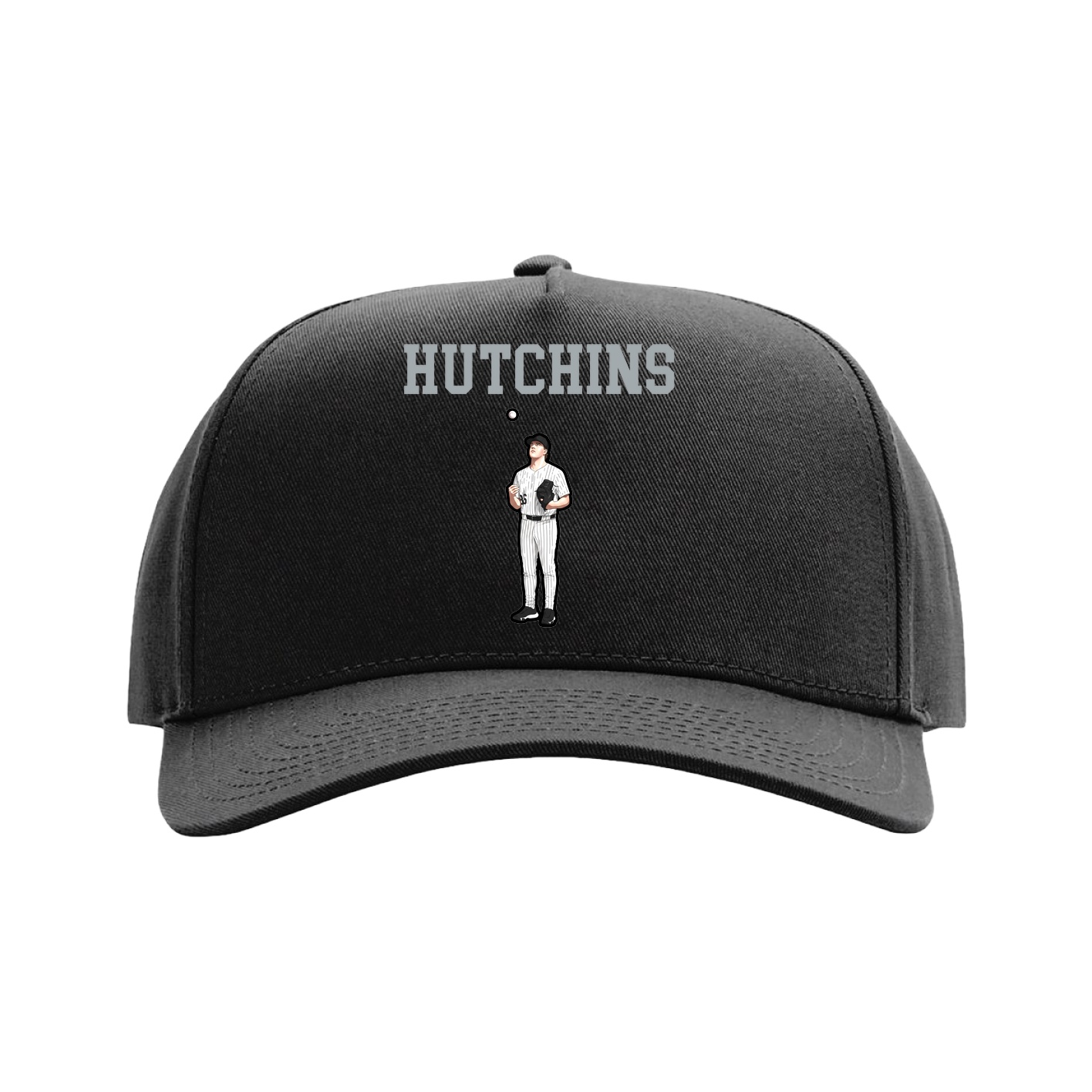 Full Fabric Five-Panel Champ Cap — Shirsey in Black