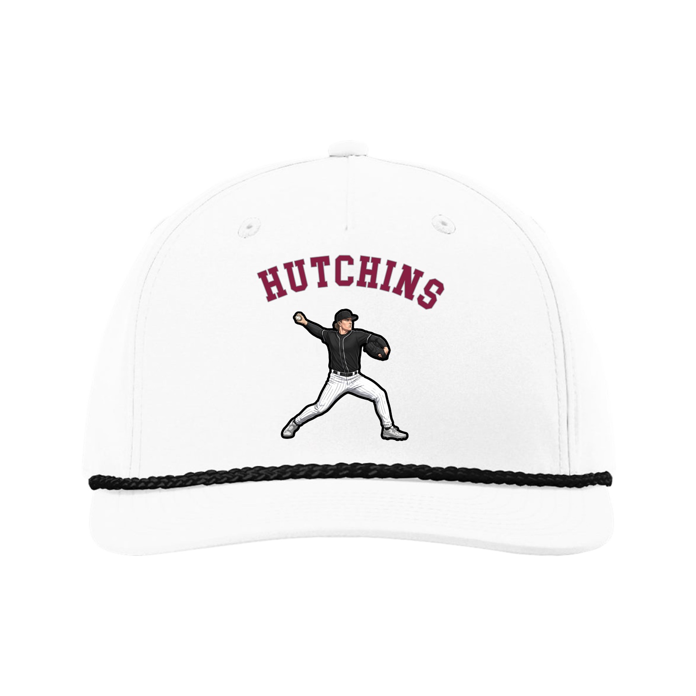 Five-Panel Classic Rope Cap — Shirsey Arch in White