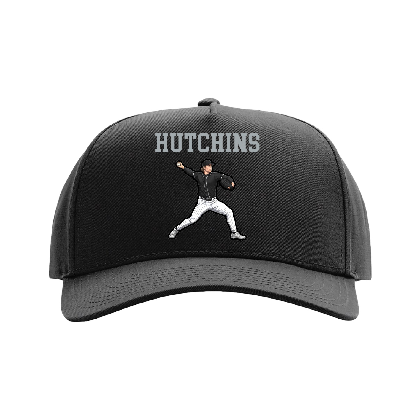 Full Fabric Five-Panel Champ Cap — Shirsey in Black