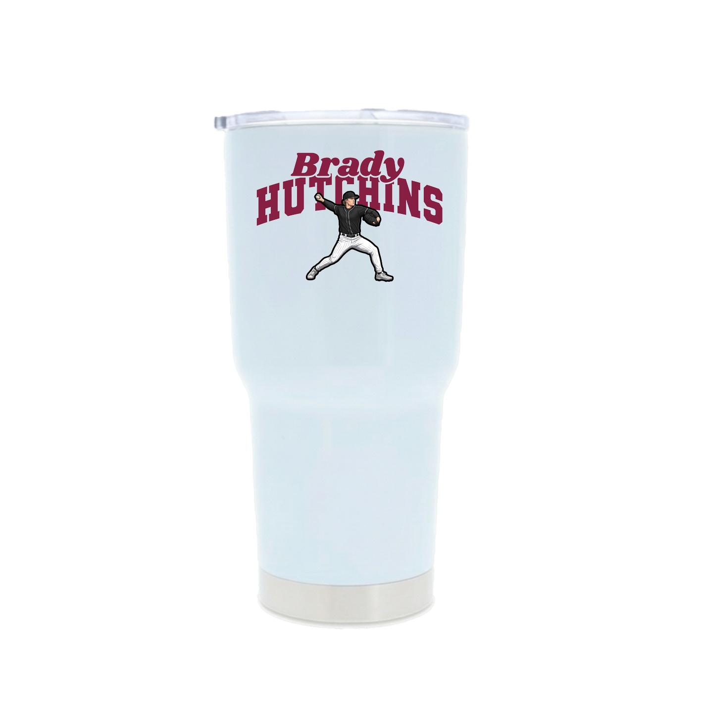 30oz Stainless Steel Tumbler — Signature Arch in White