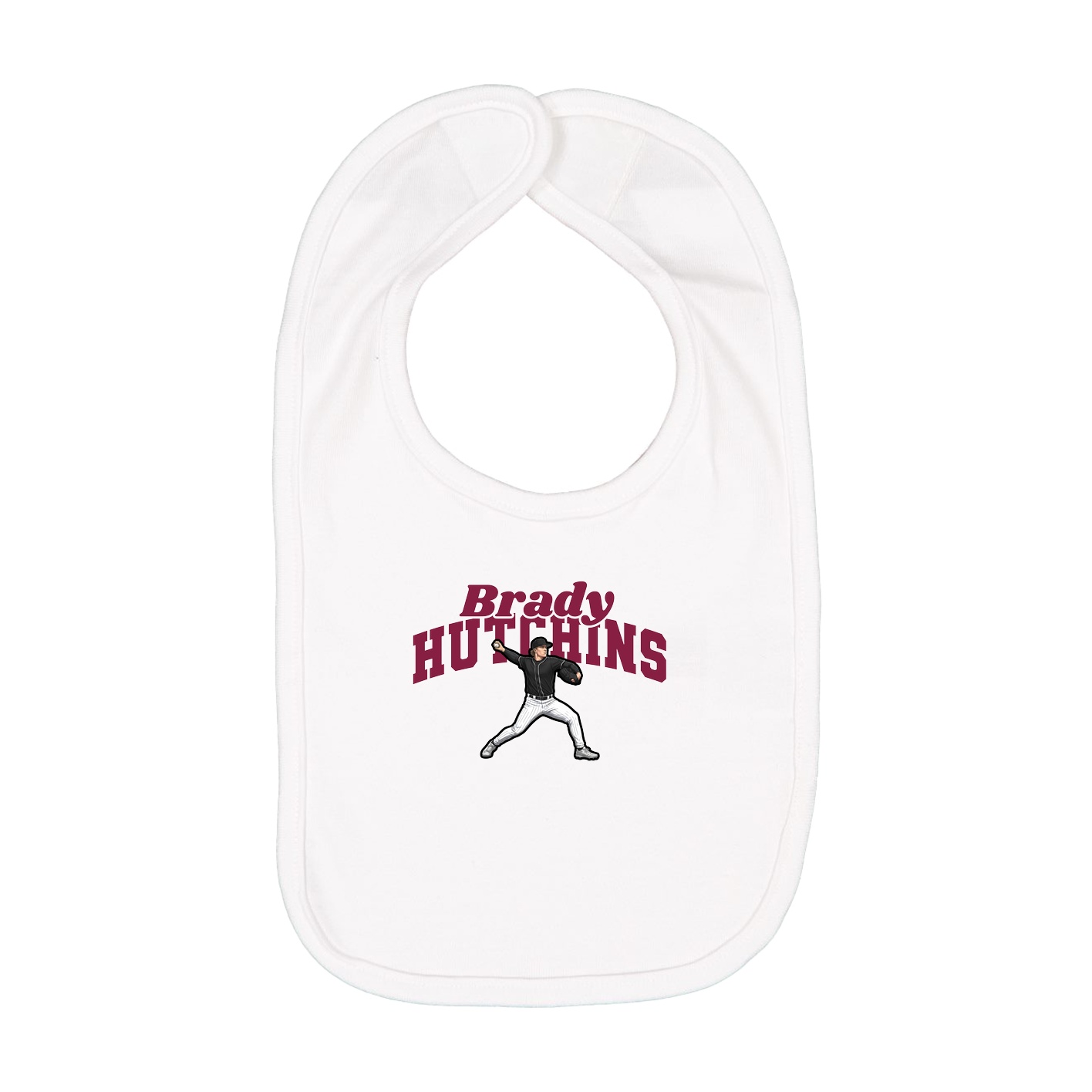 Infant Bib — Signature Arch in White