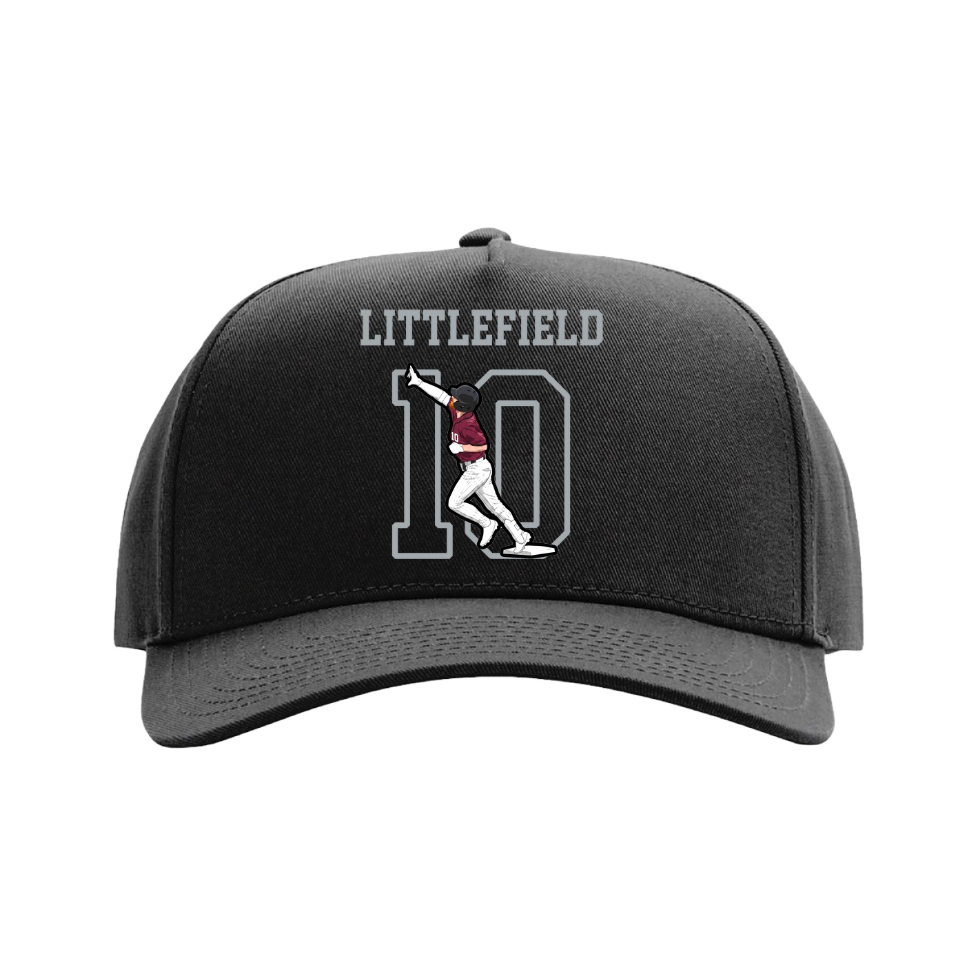 Full Fabric Five-Panel Champ Cap — Shirsey in Black