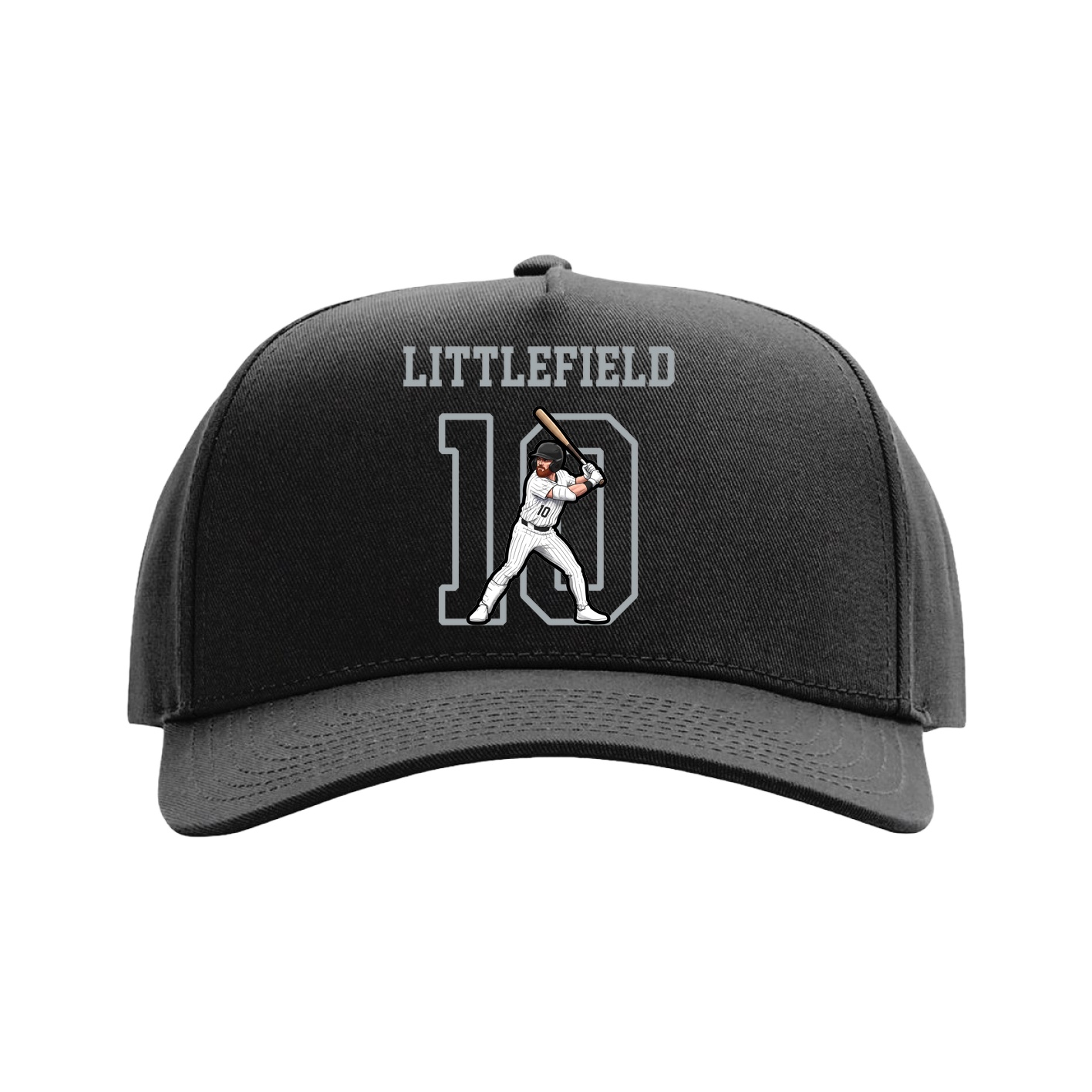 Full Fabric Five-Panel Champ Cap — Shirsey in Black