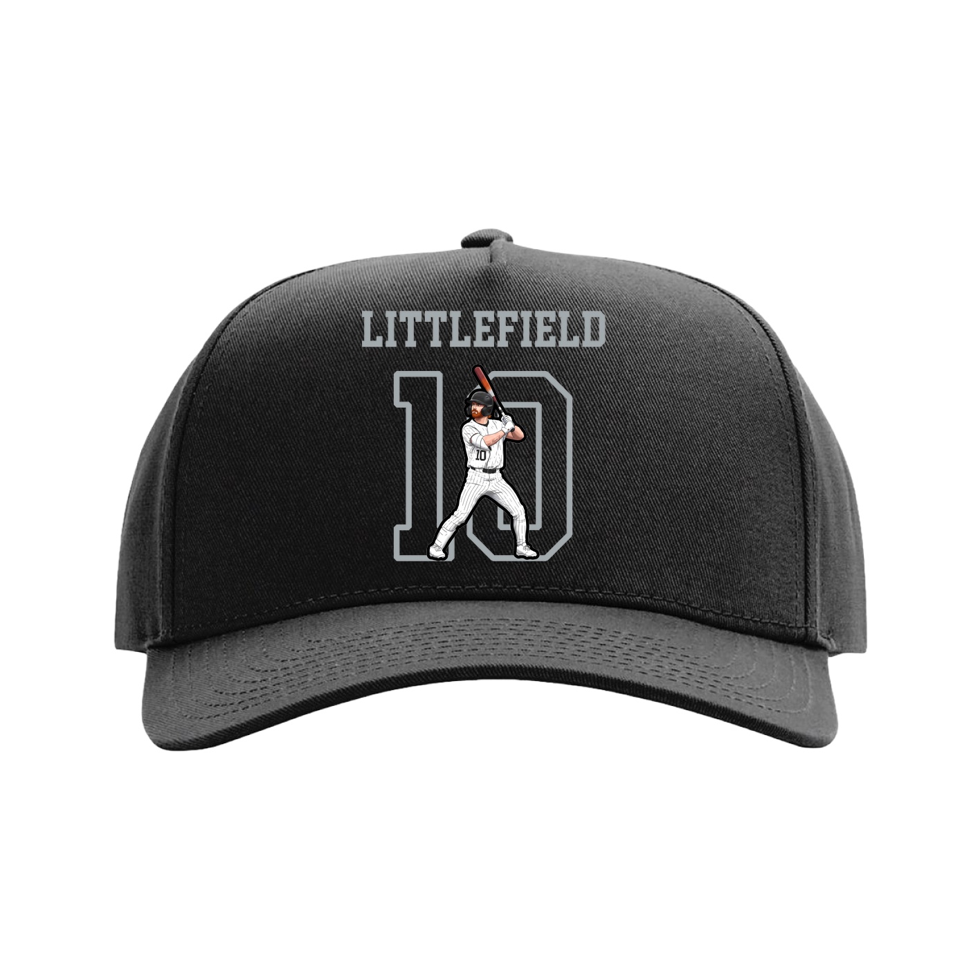 Full Fabric Five-Panel Champ Cap — Shirsey in Black