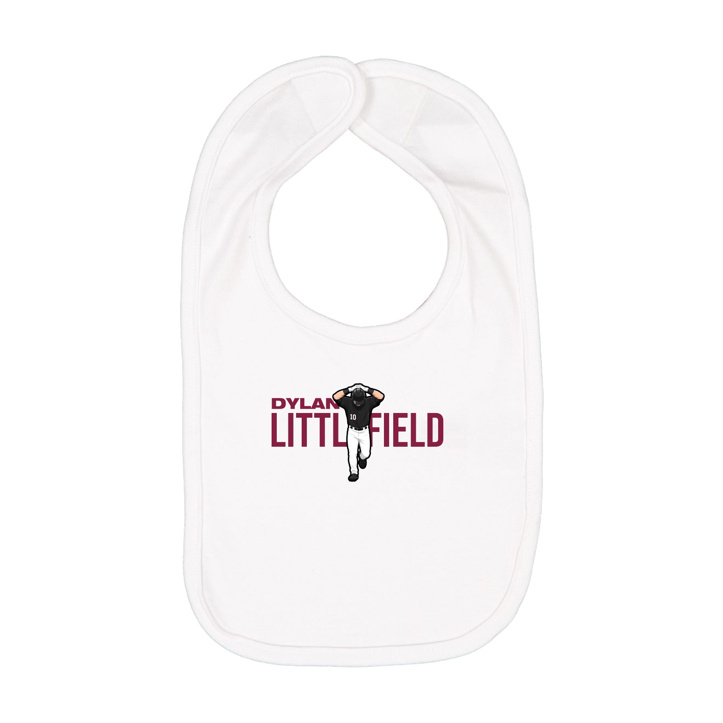 Infant Bib — Player Name in White