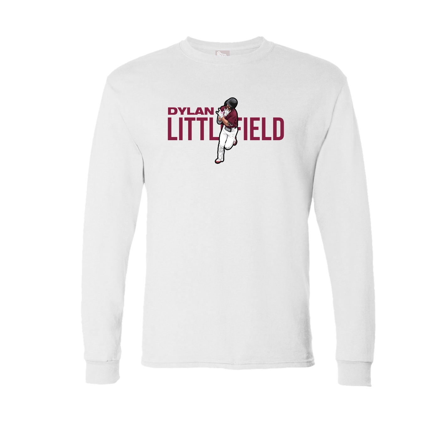 Long Sleeve Tee — Player Name in White