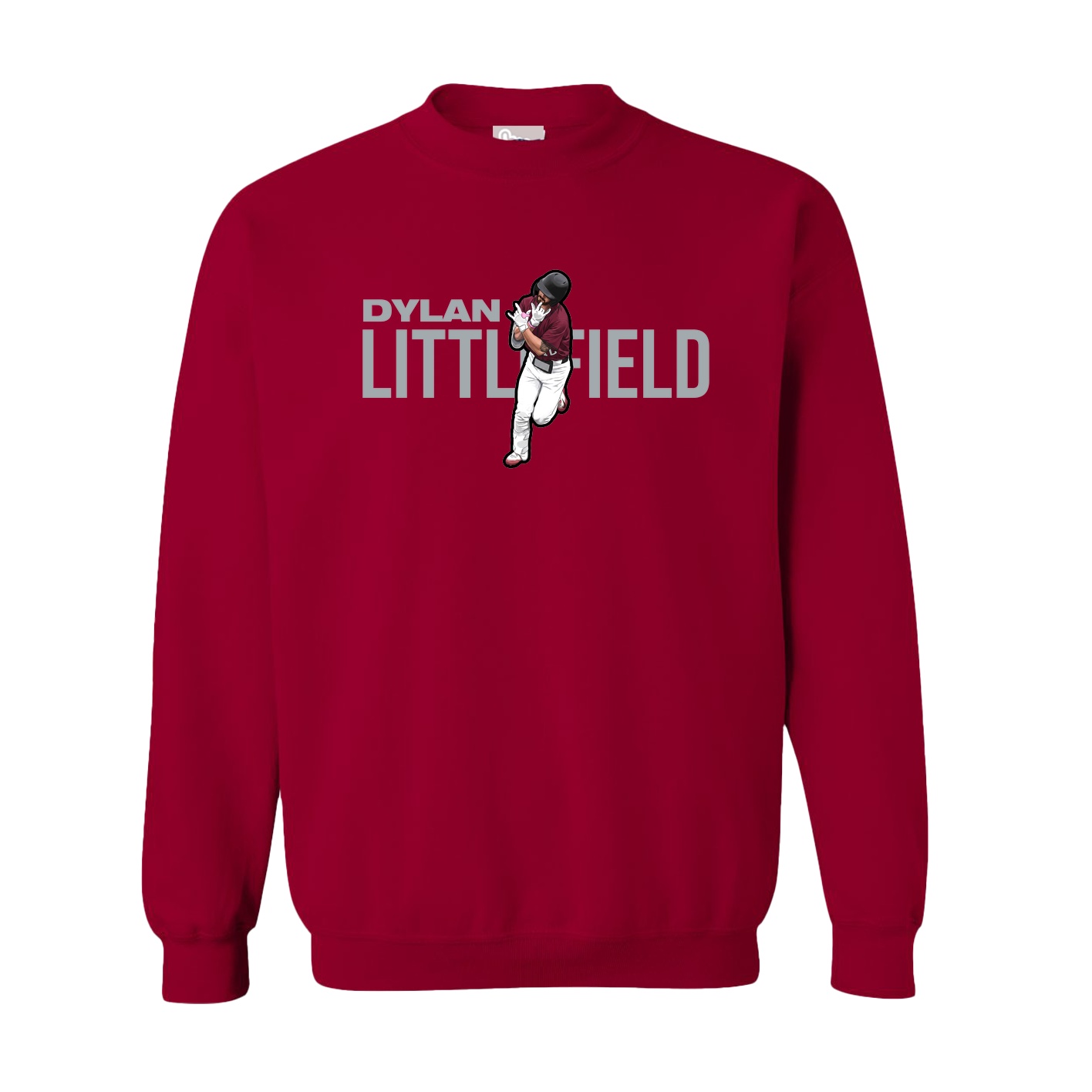 Fleece Crew — Player Name in Cardinal