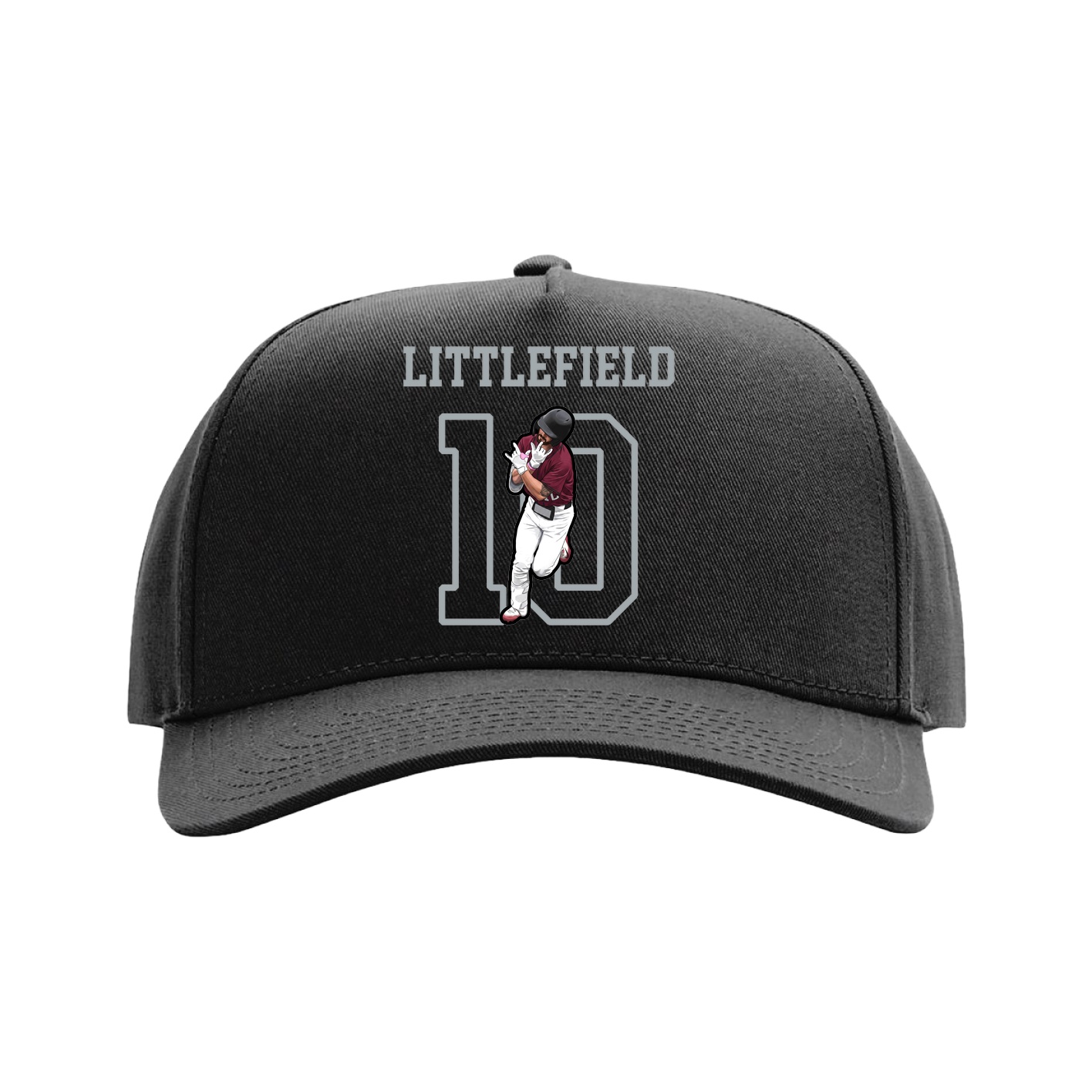 Full Fabric Five-Panel Champ Cap — Shirsey in Black