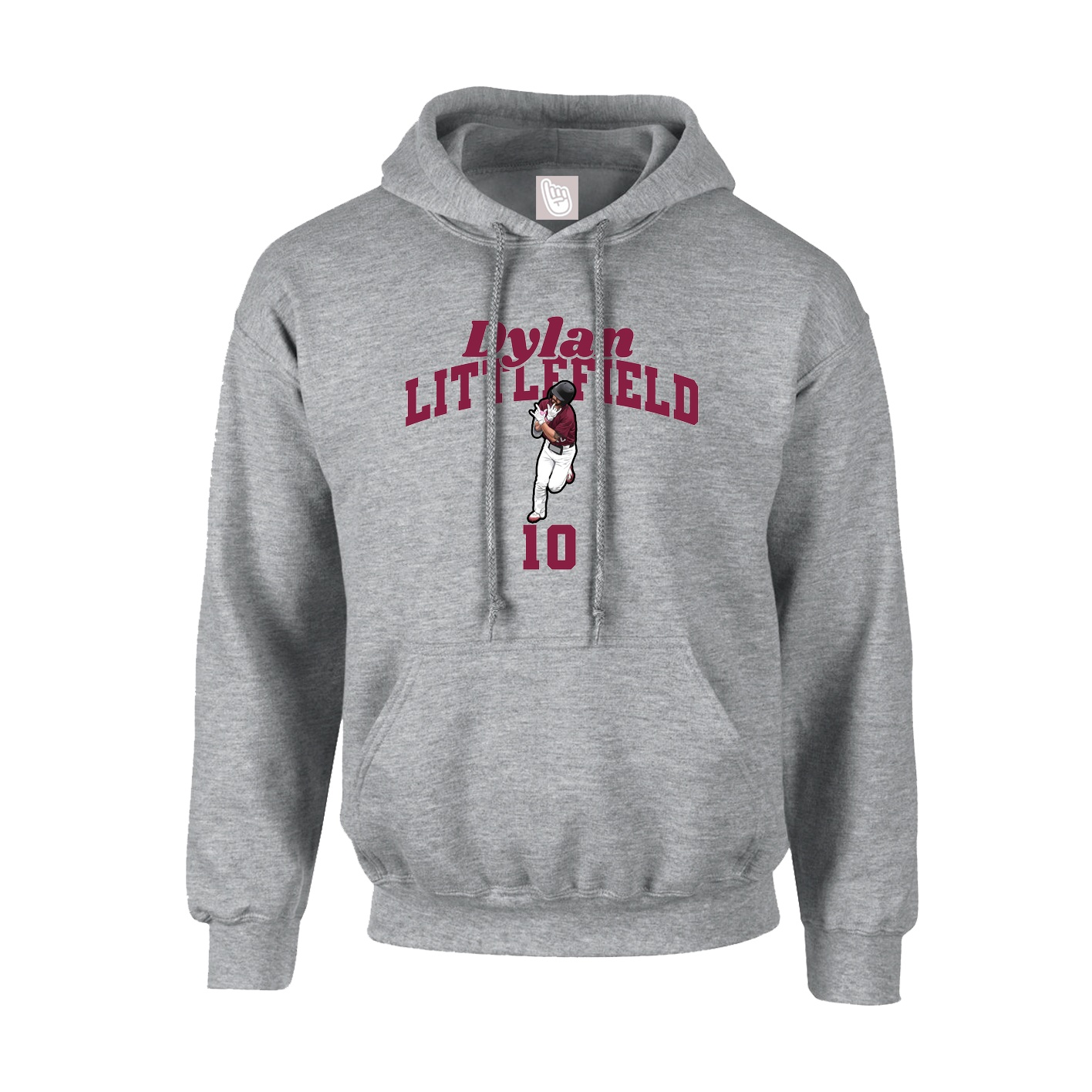 Youth Hoodie — Signature Arch in Grey