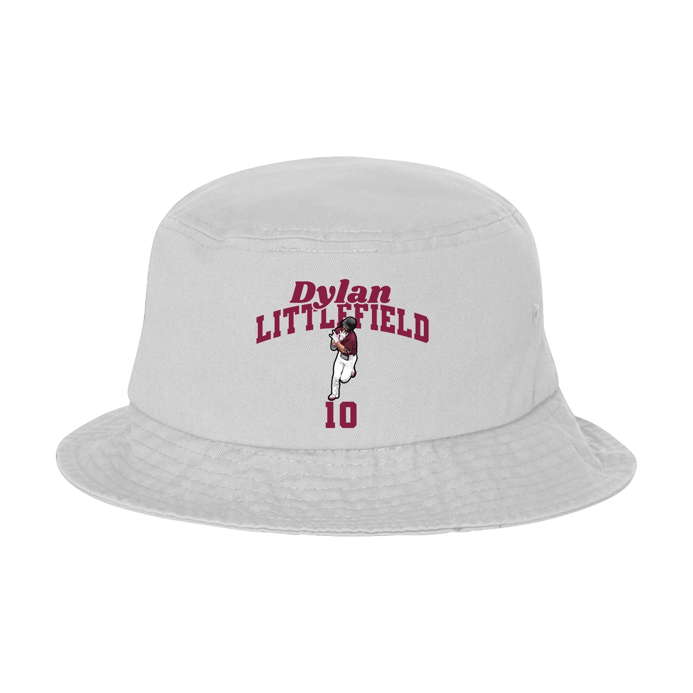 Bucket Cap — Signature Arch in White