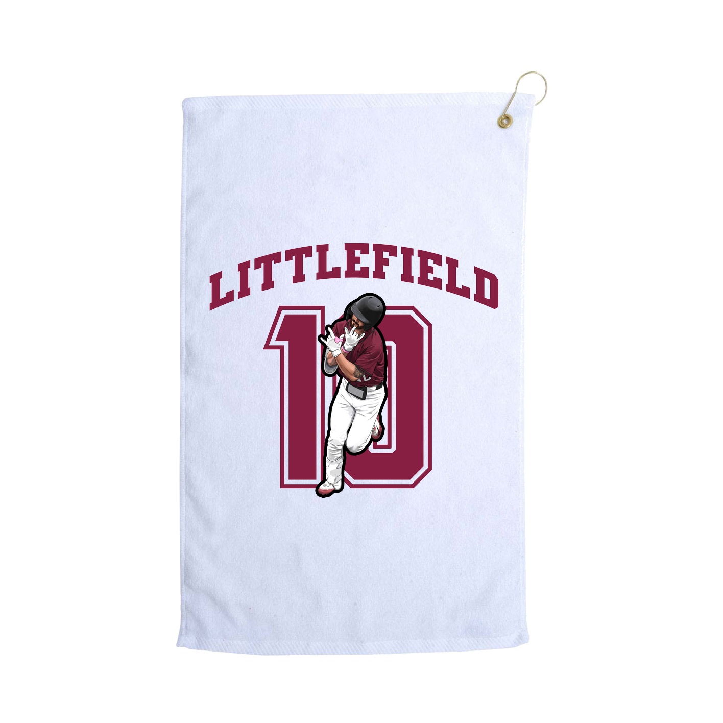 Golf Towel — Number in White