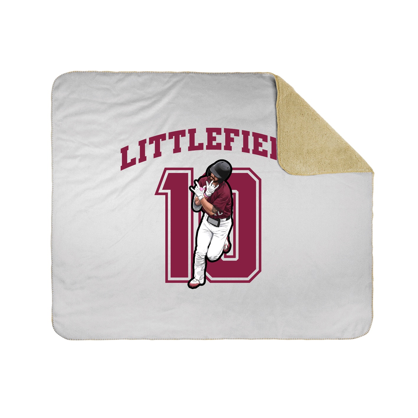 Throw Blanket — Number in White