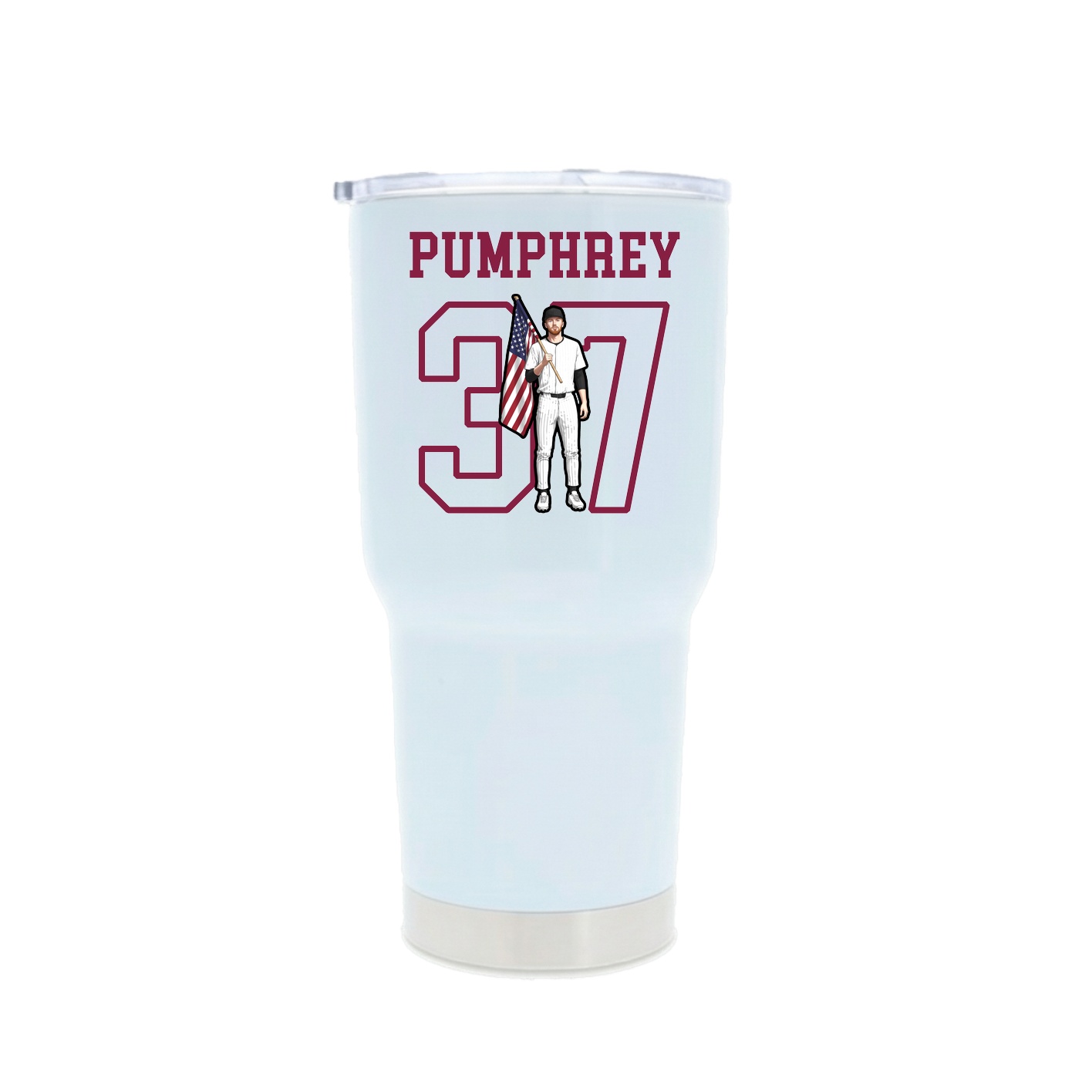 30oz Stainless Steel Tumbler — Shirsey in White