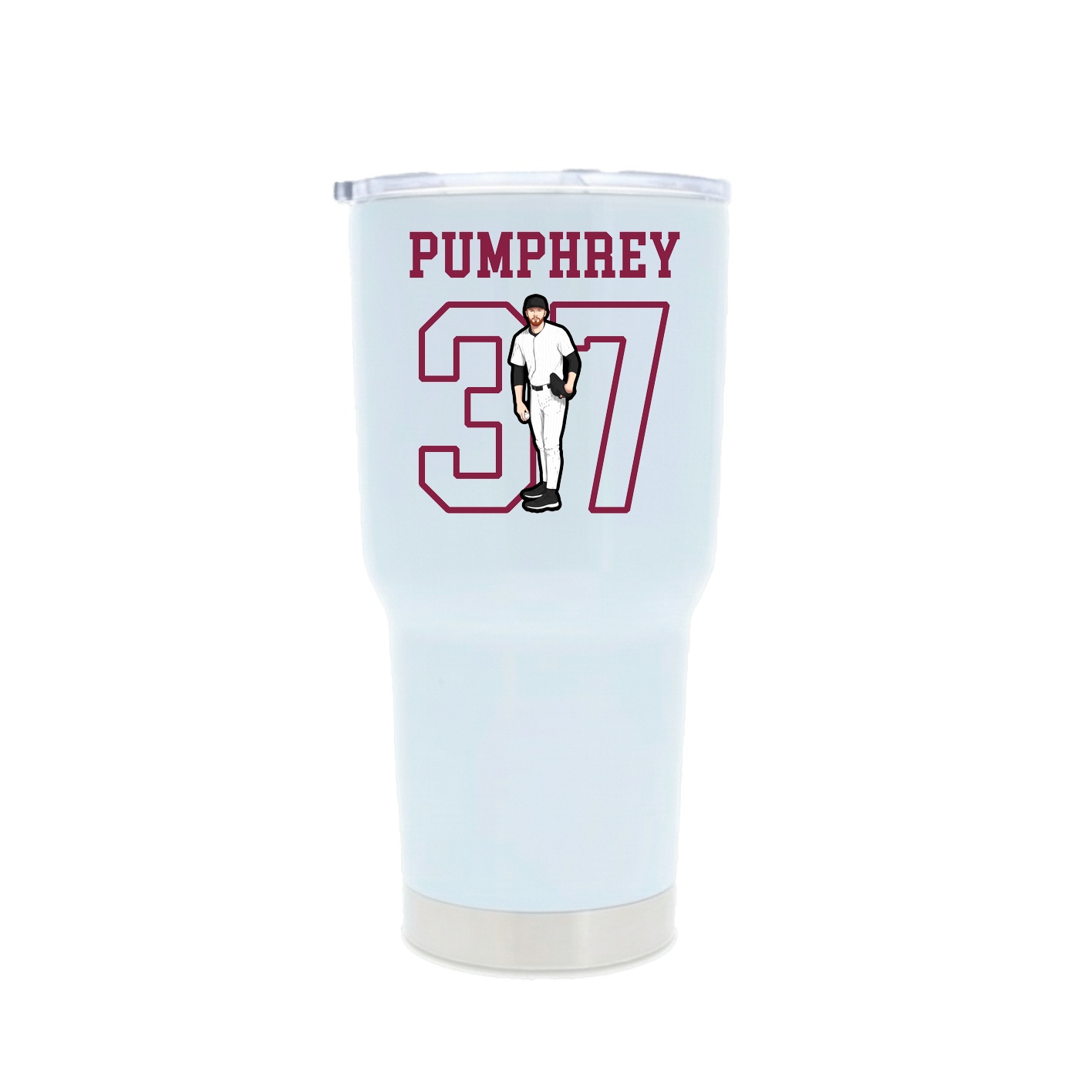 30oz Stainless Steel Tumbler — Shirsey in White