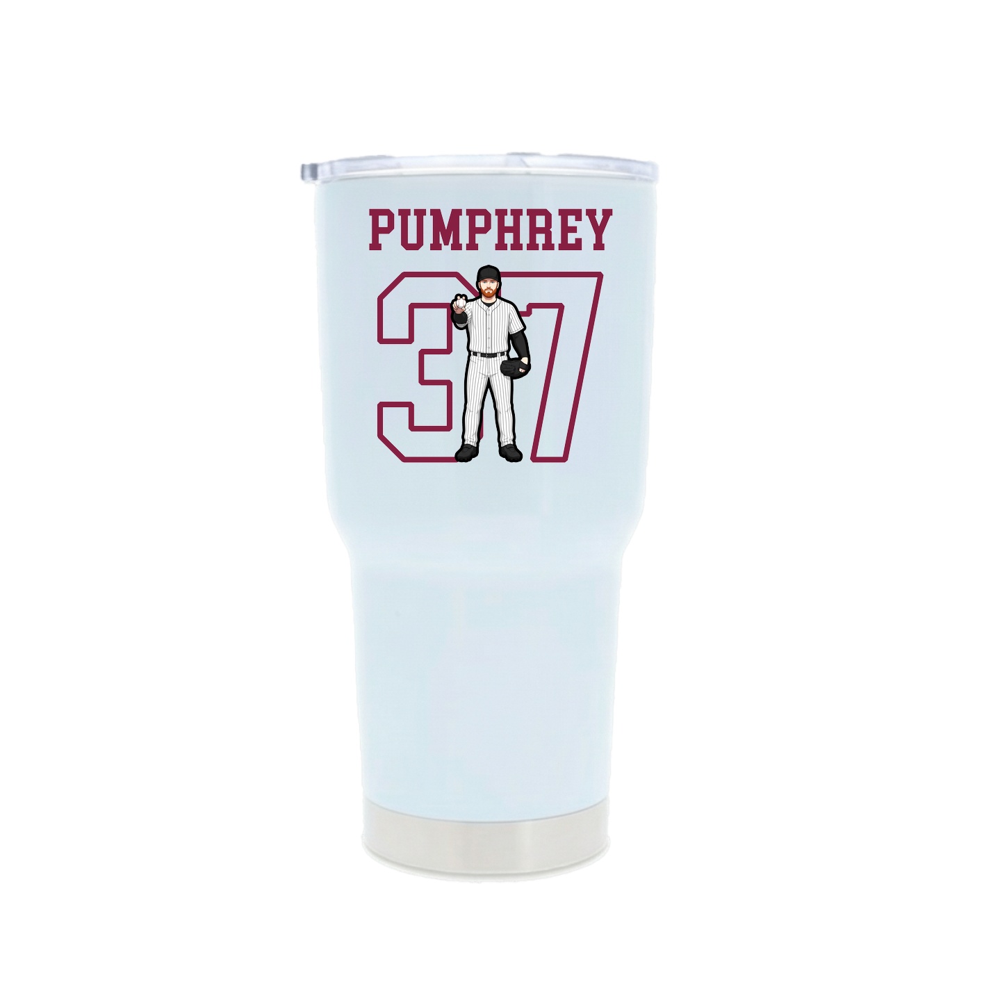30oz Stainless Steel Tumbler — Shirsey in White