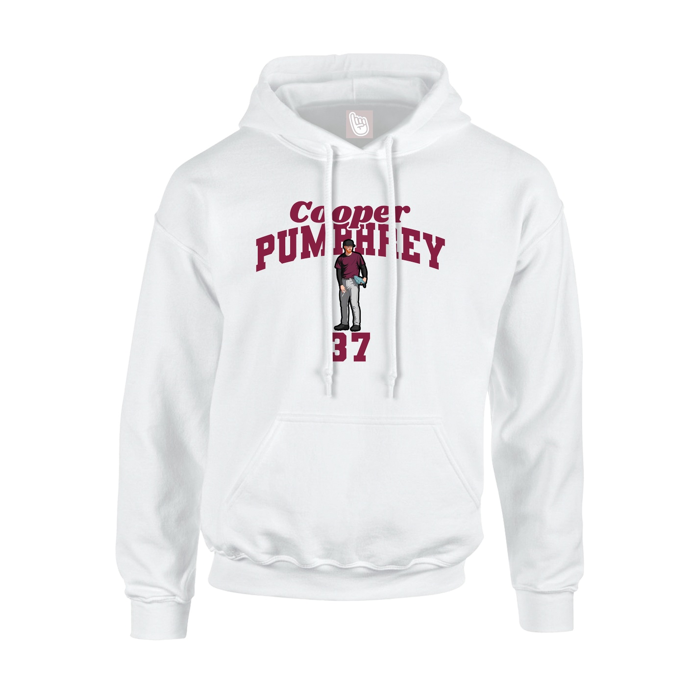 Hoodie — Signature Arch in White