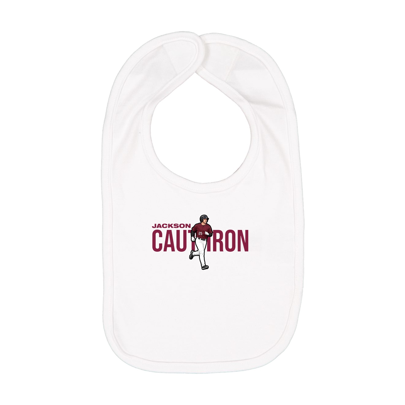 Infant Bib — Player Name in White