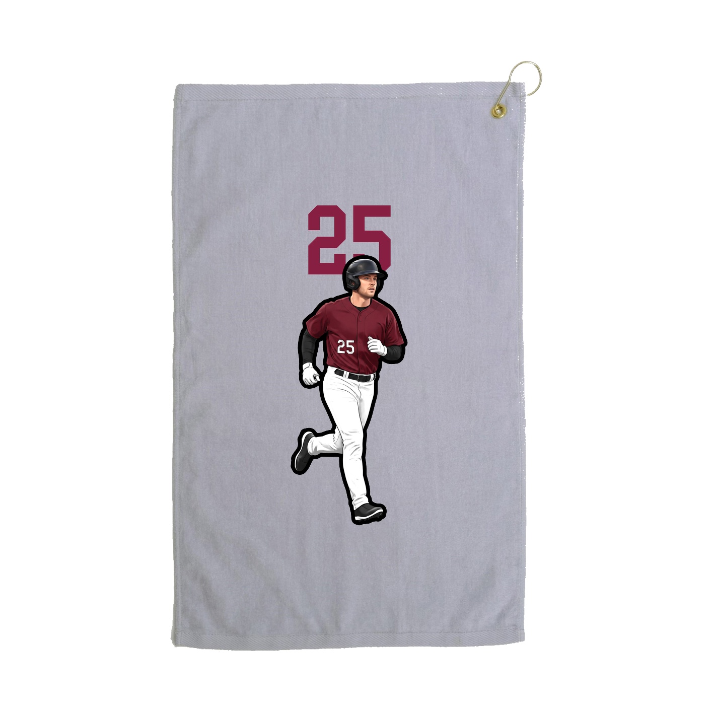 Golf Towel — Number Top in Grey
