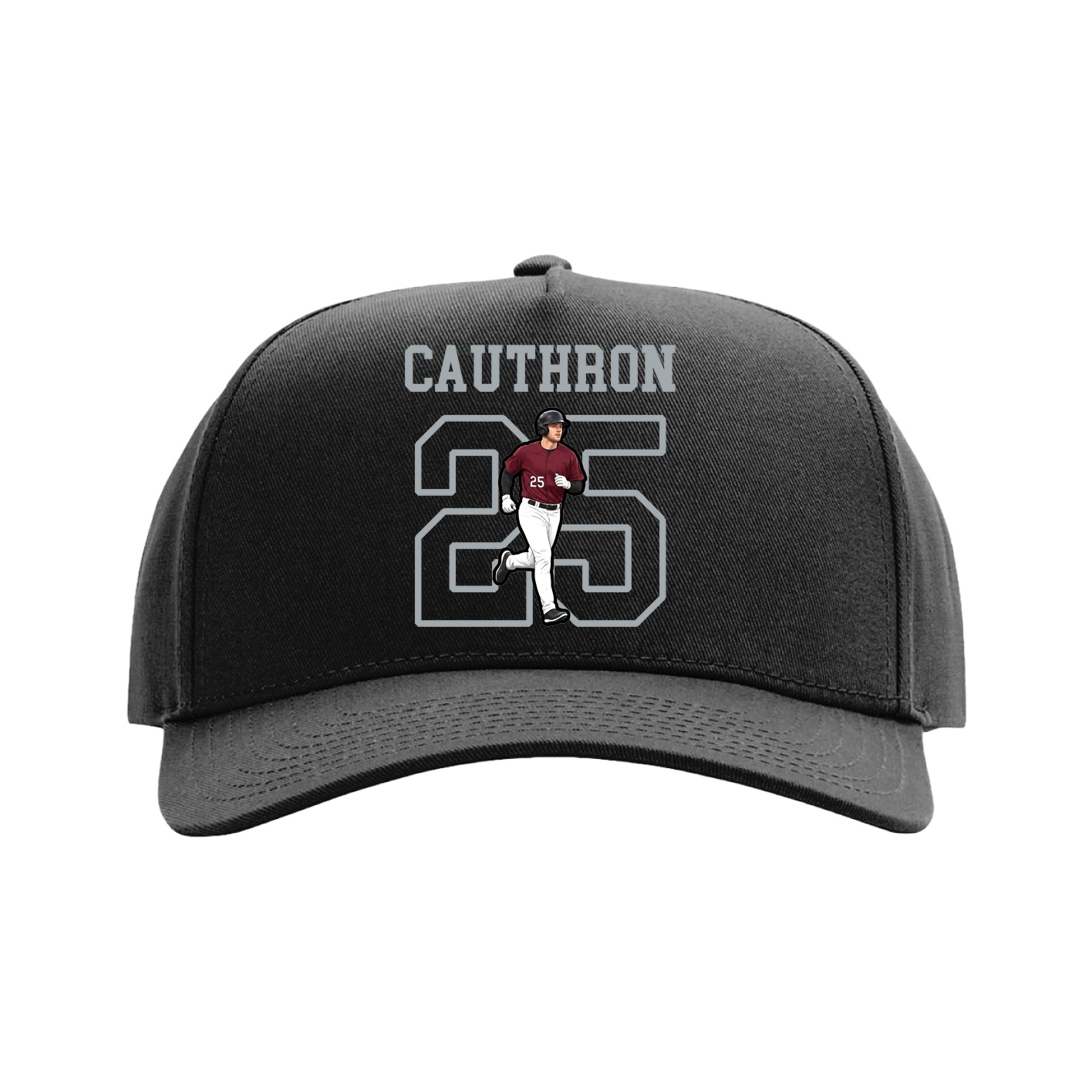 Full Fabric Five-Panel Champ Cap — Shirsey in Black
