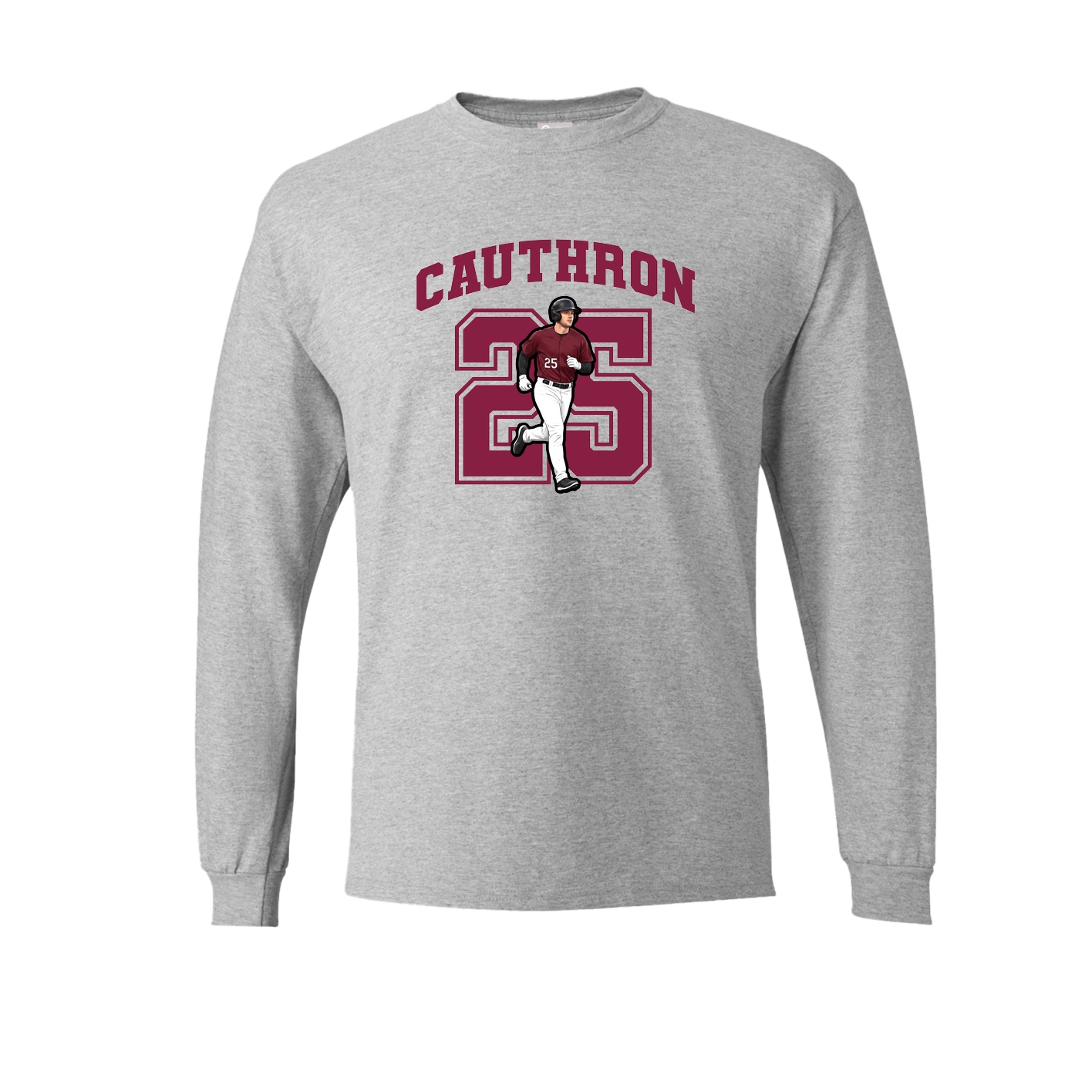 Long Sleeve Tee — Number in Grey