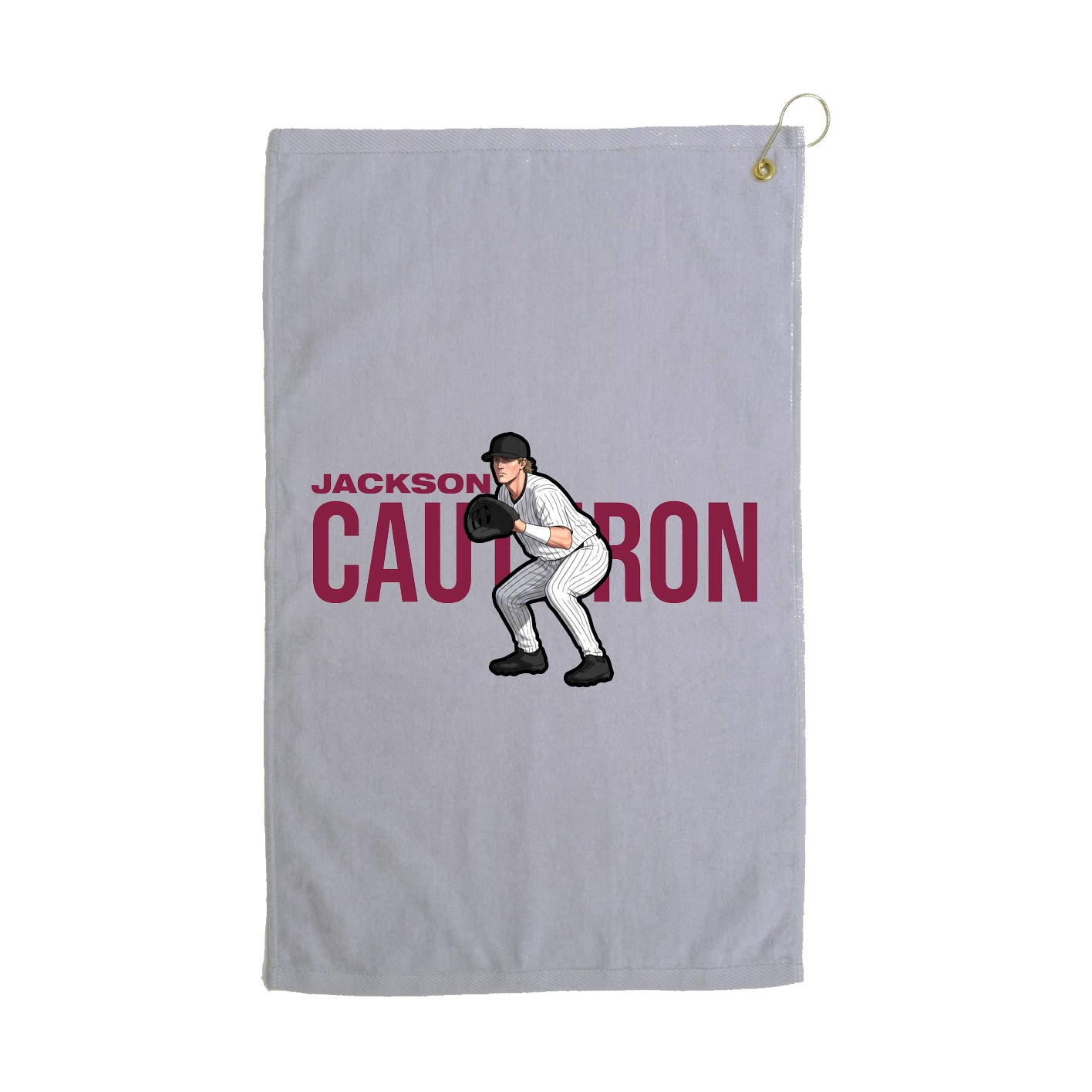 Golf Towel — Player Name in Grey