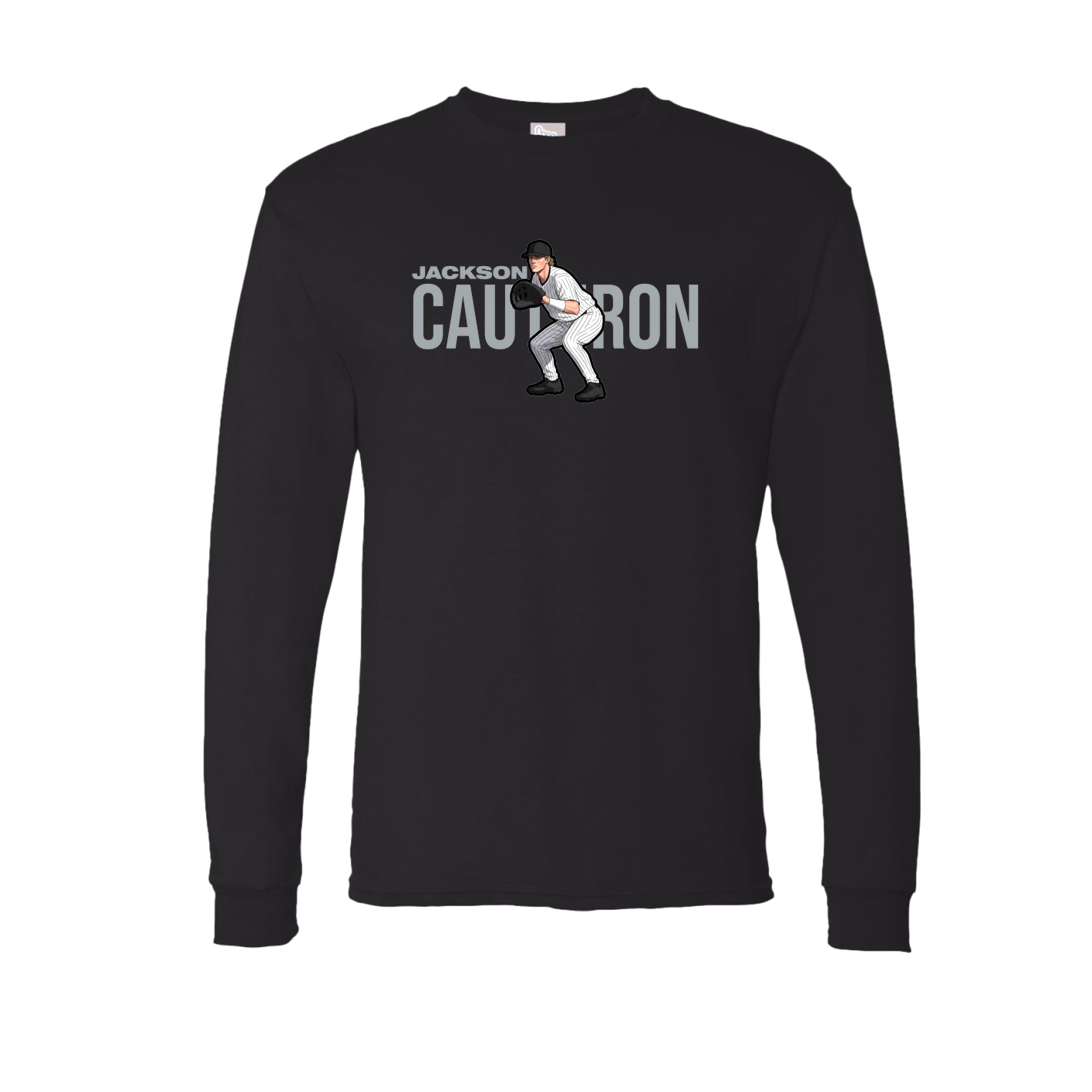 Long Sleeve Tee — Player Name in Black