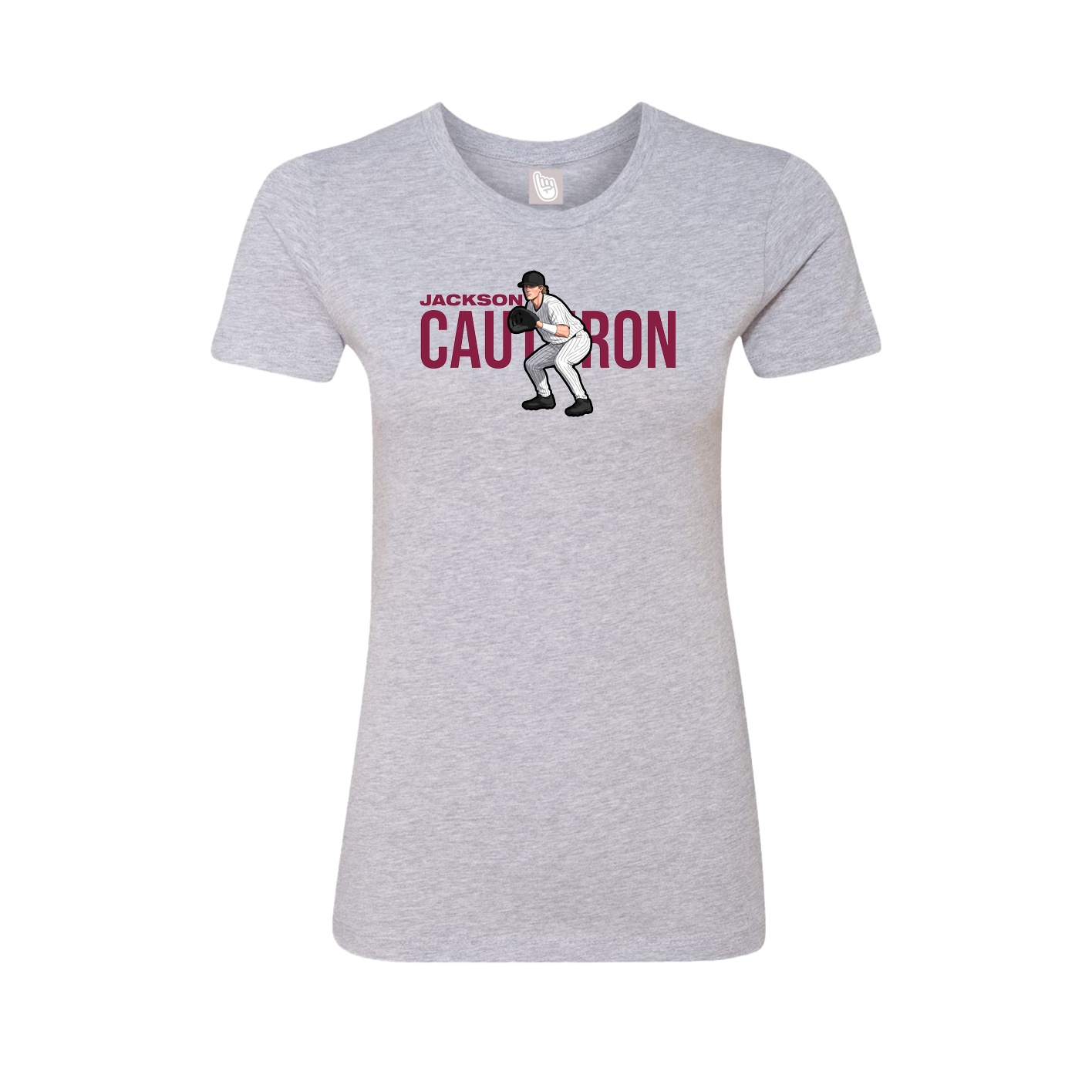 Fitted Women's Tee — Player Name in Grey