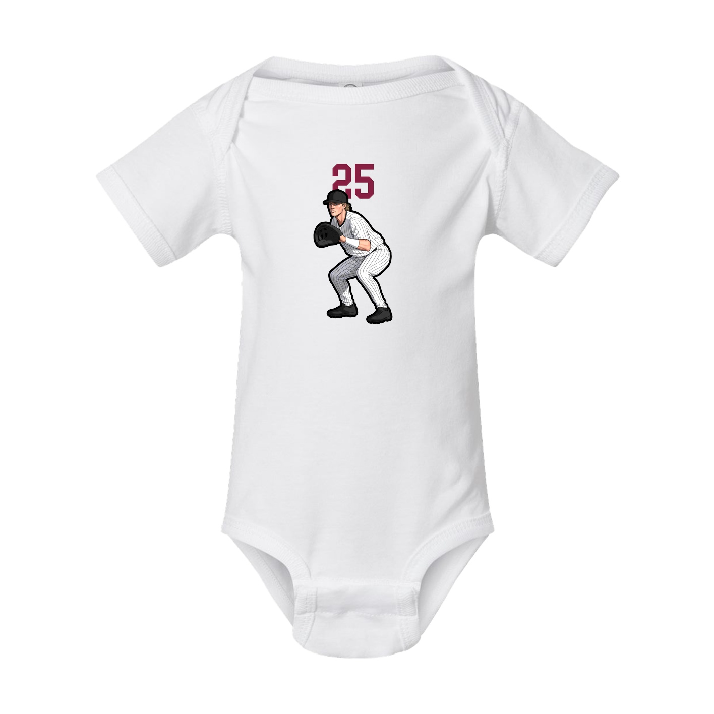 Baby Onesie — Number Top in White