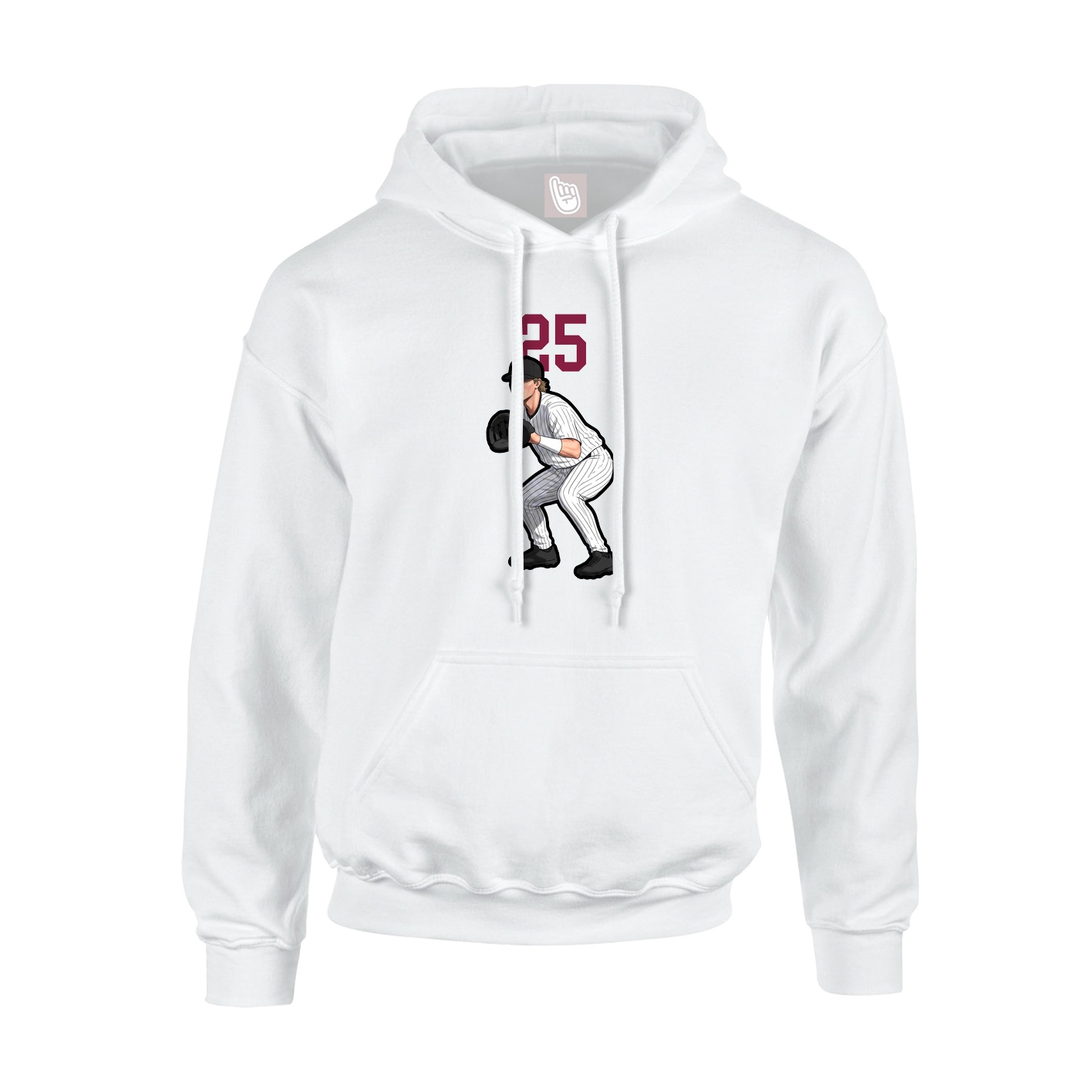 Hoodie — Number Top in White