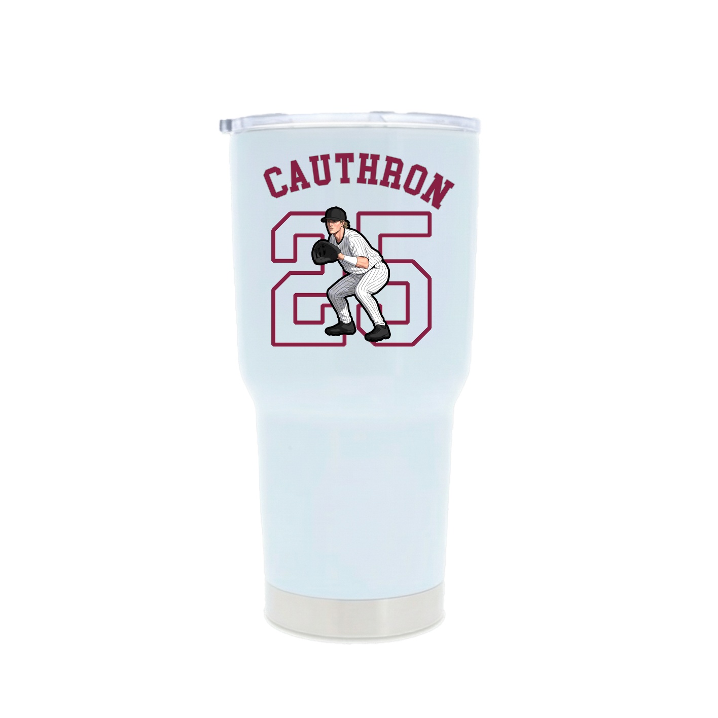 30oz Stainless Steel Tumbler — Shirsey Arch in White