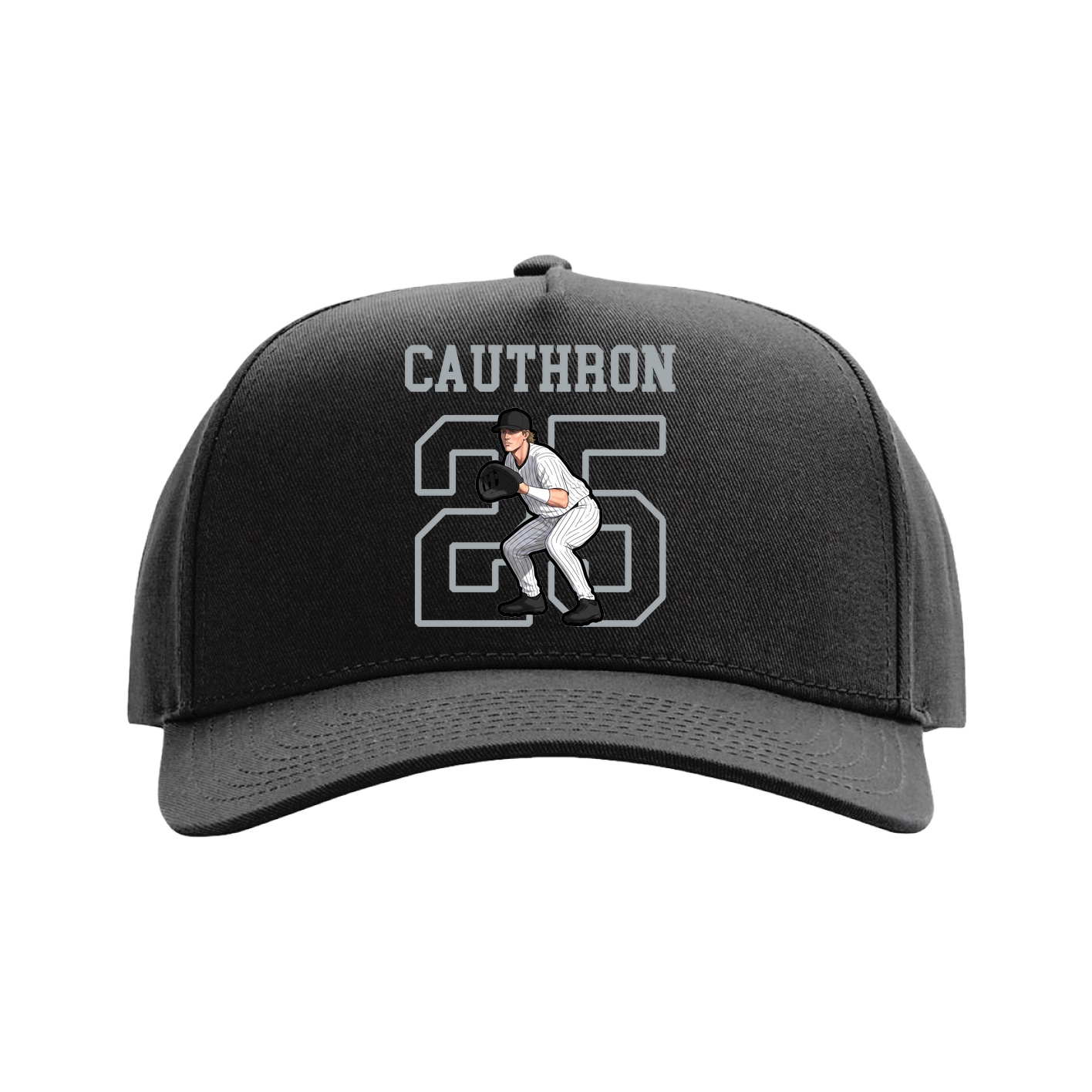 Full Fabric Five-Panel Champ Cap — Shirsey in Black