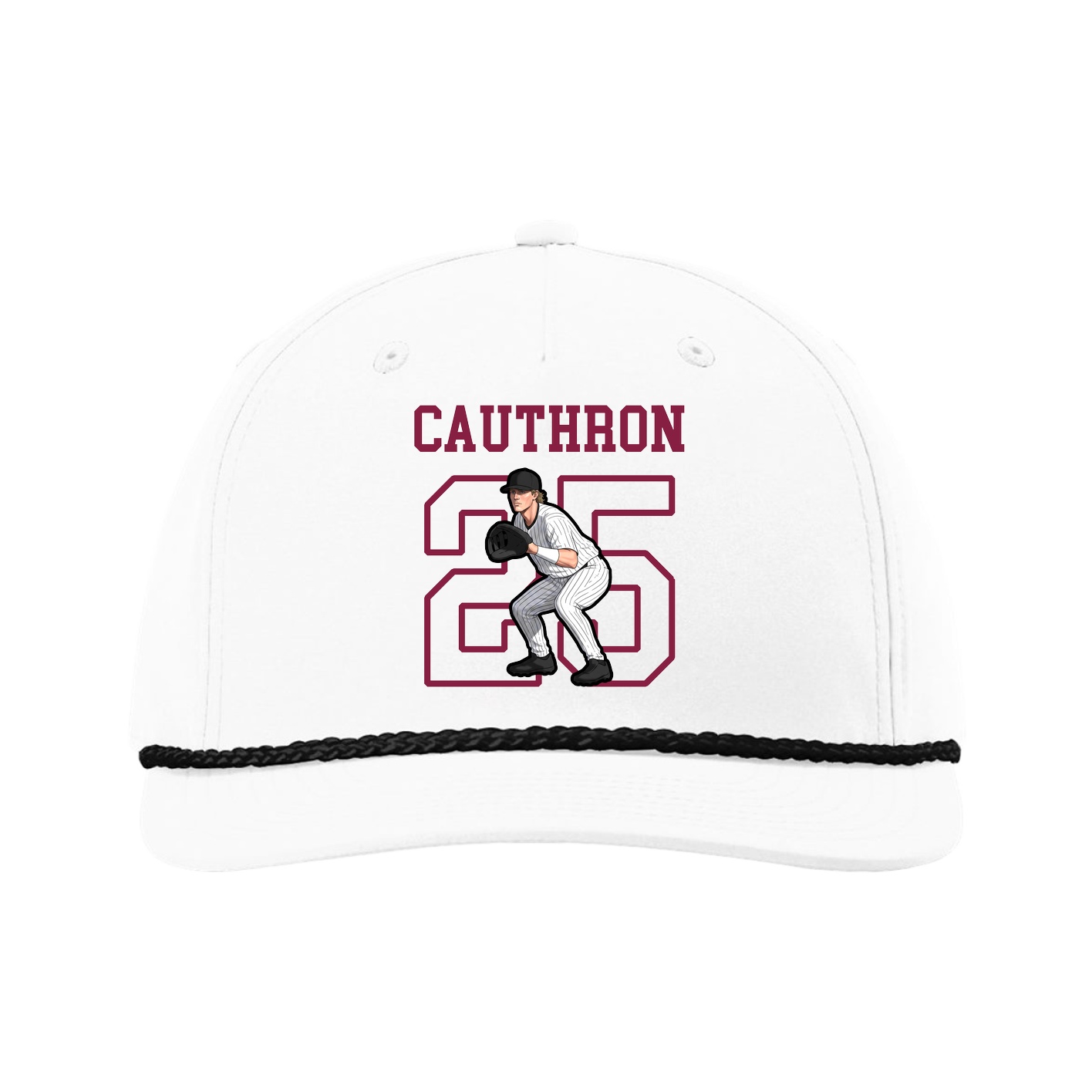 Five-Panel Classic Rope Cap — Shirsey in White