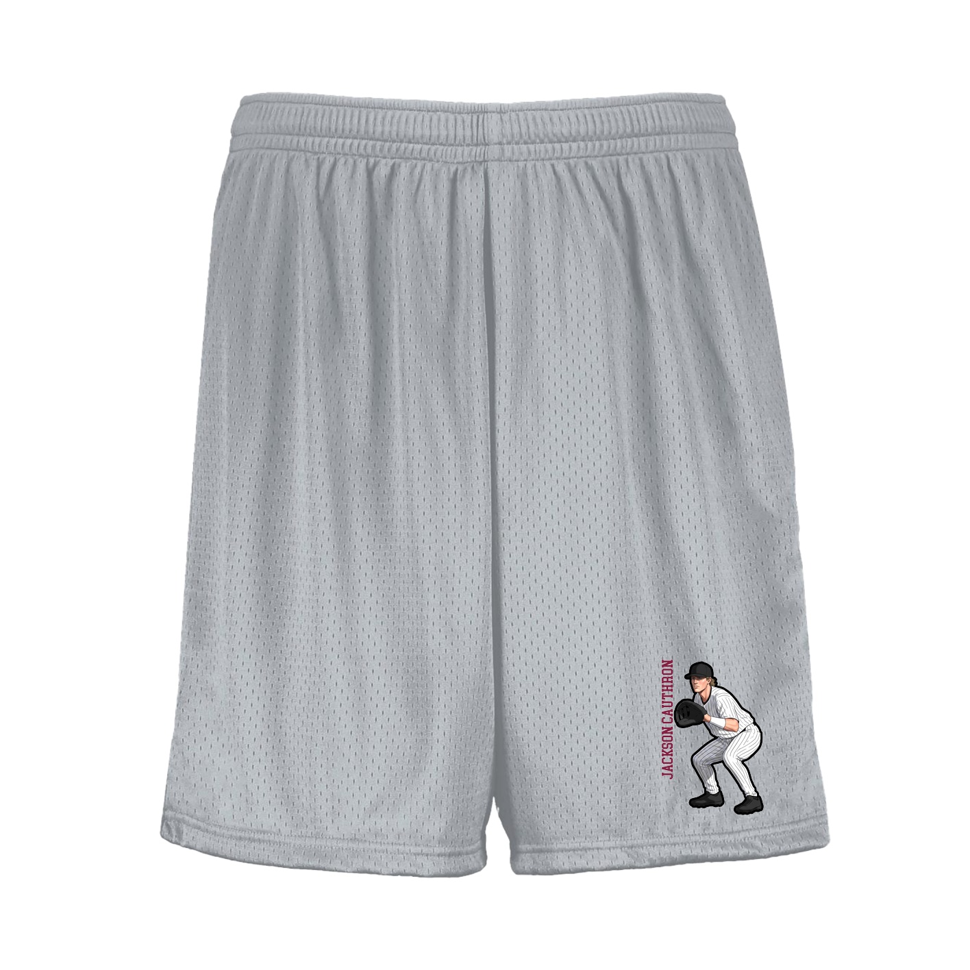 Shorts — Name Vertical in Silver