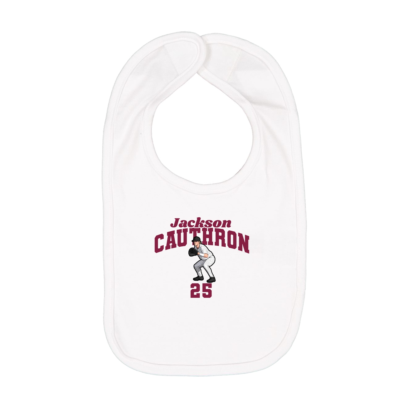 Infant Bib — Signature Arch in White