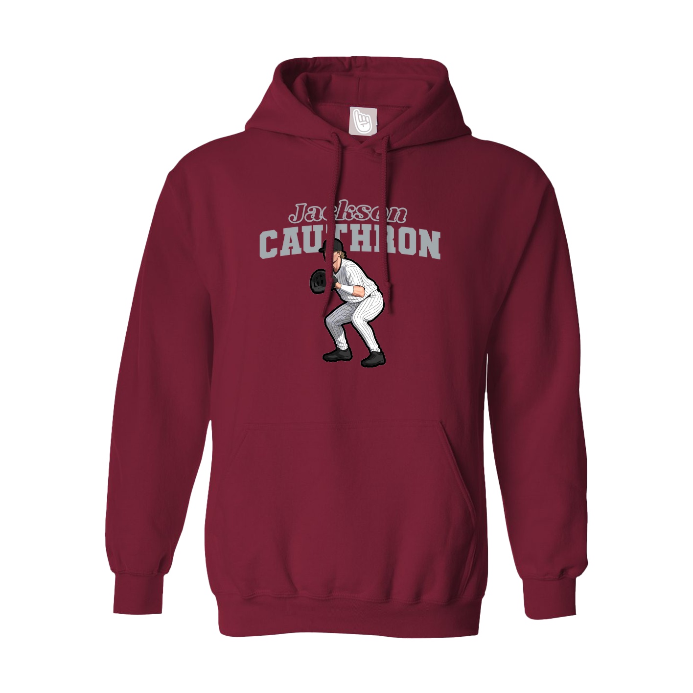 Hoodie — Name Arch in Cardinal