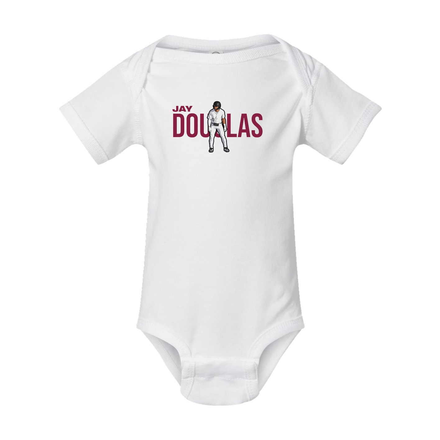 Baby Onesie — Player Name in White