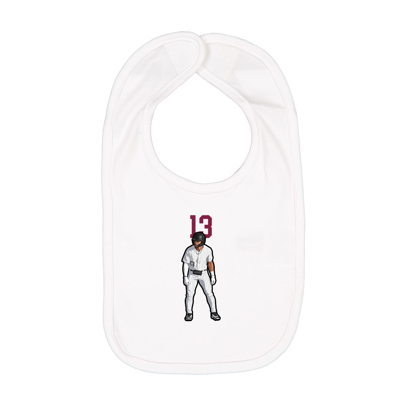 Infant Bib — Number Top in White