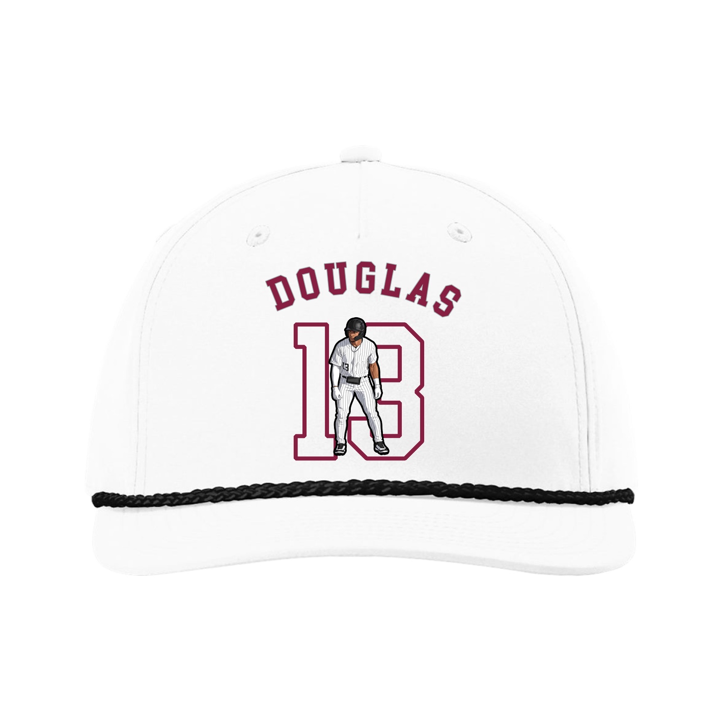 Five-Panel Classic Rope Cap — Shirsey Arch in White