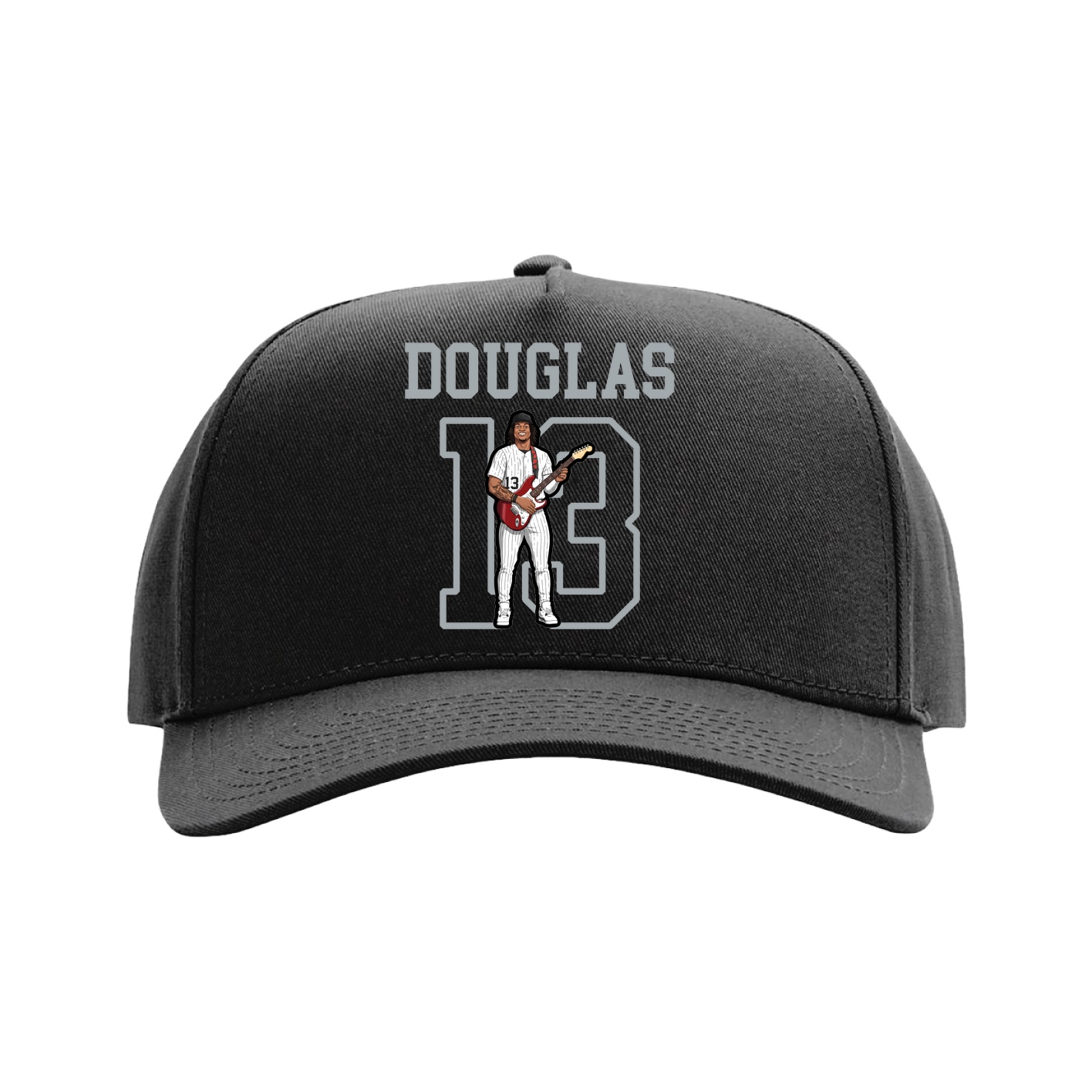 Full Fabric Five-Panel Champ Cap — Shirsey in Black