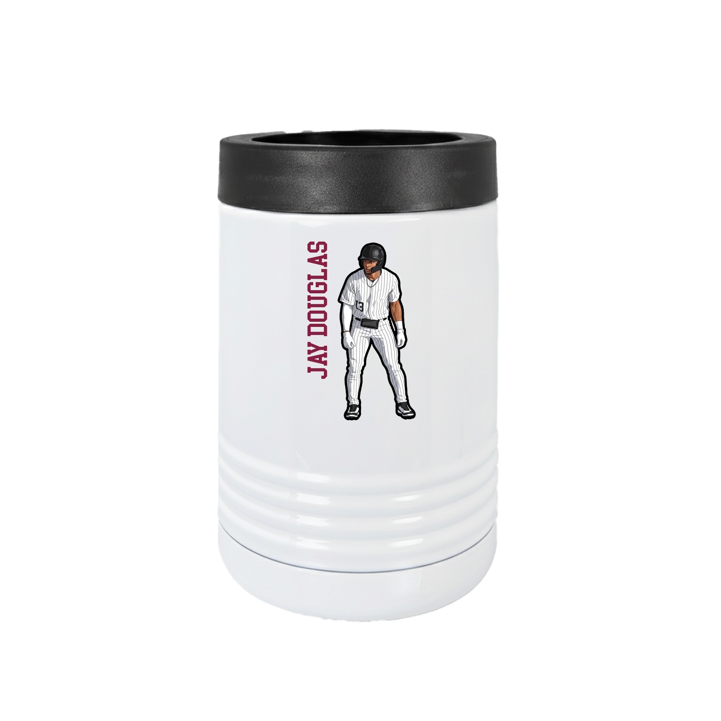Beverage Holder — Name Vertical in White